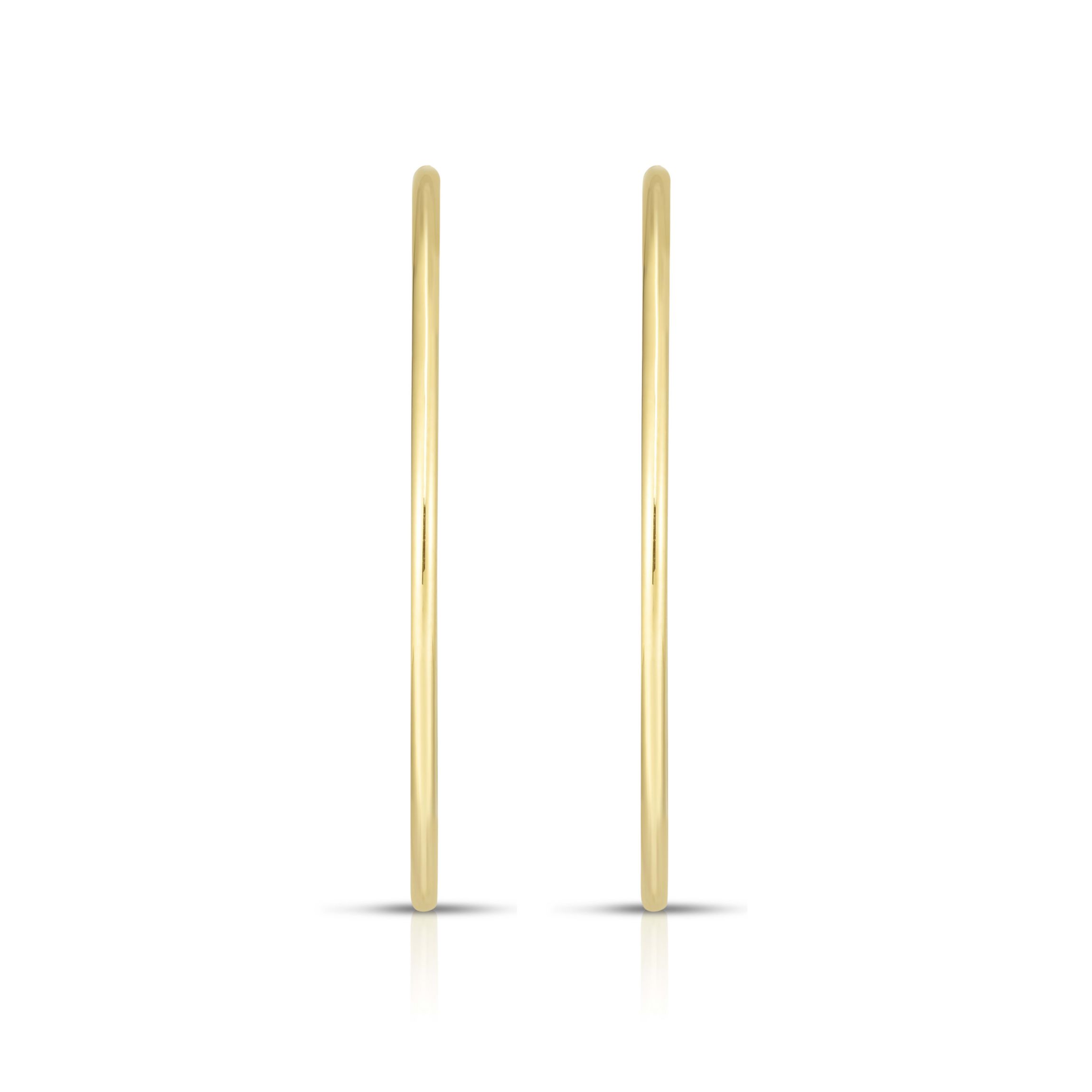 14K Yellow Gold  C Hoop
