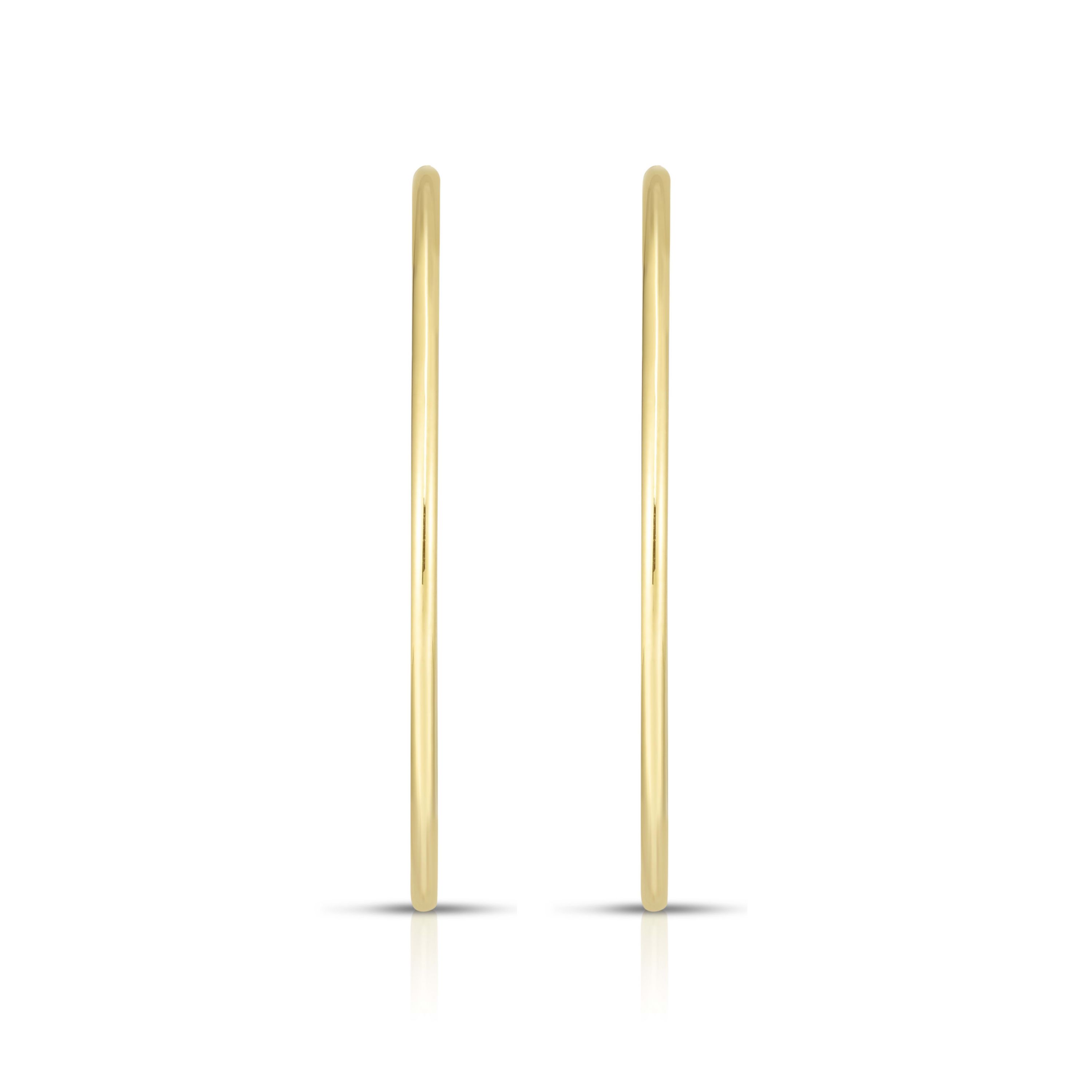 14K Yellow Gold  C Hoop