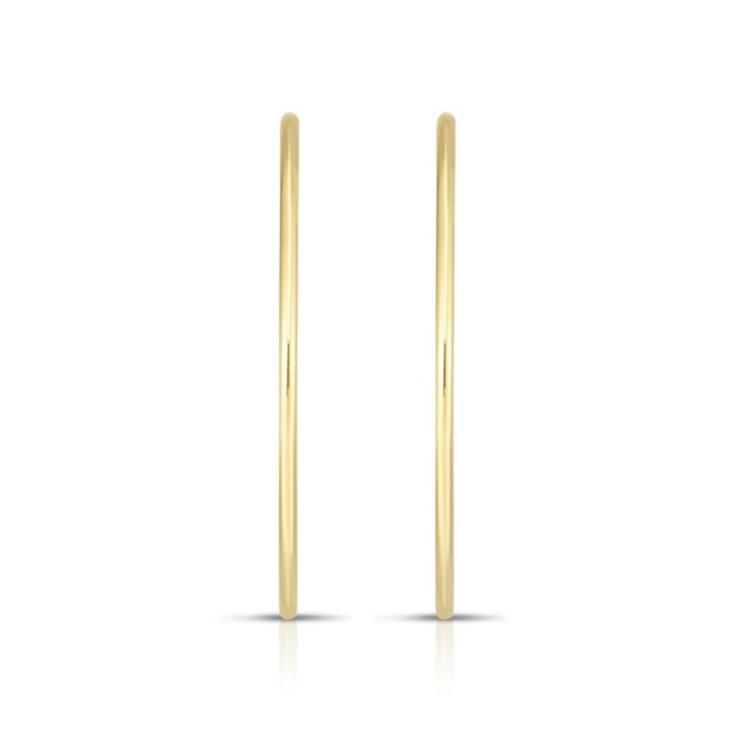 14K Yellow Gold  C Hoop