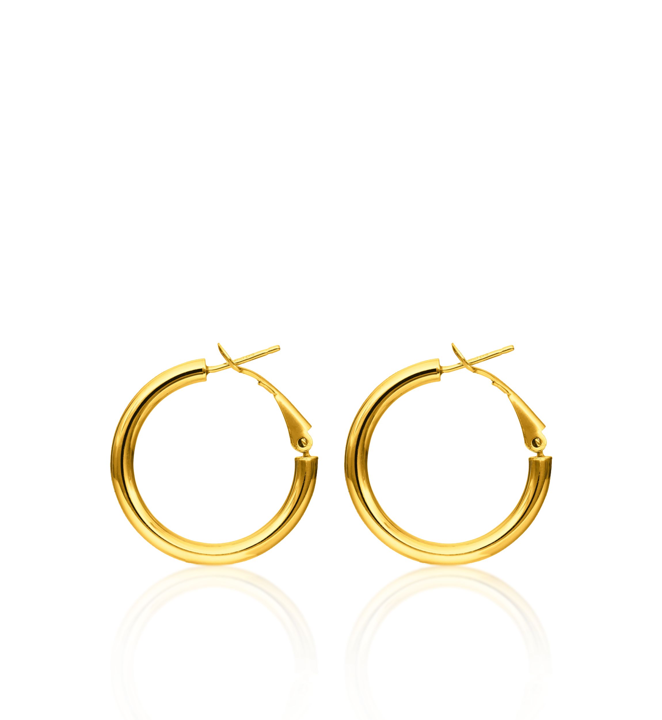14k Yellow Gold Hoop Earring
