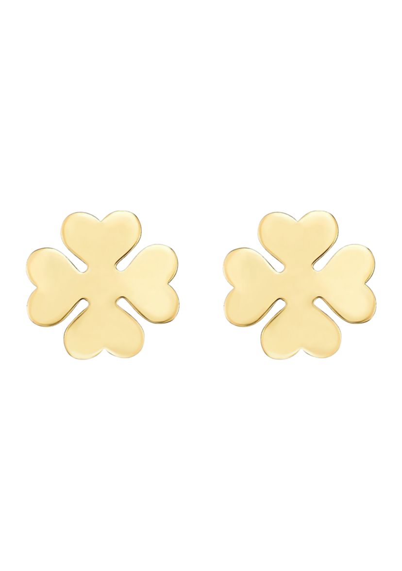 14Ky Clover Earring