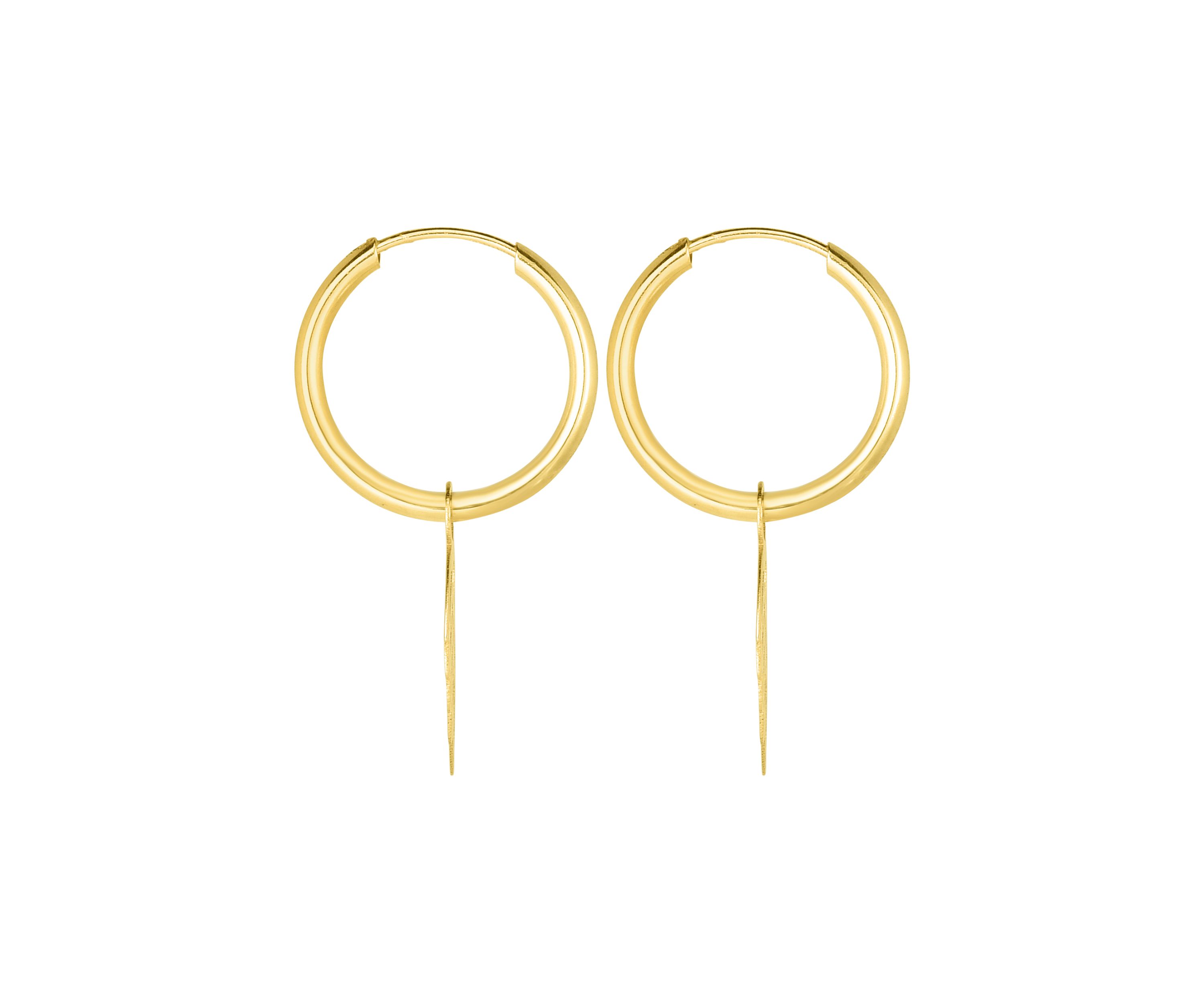 Endless Hoop Angel Wing Earrings    