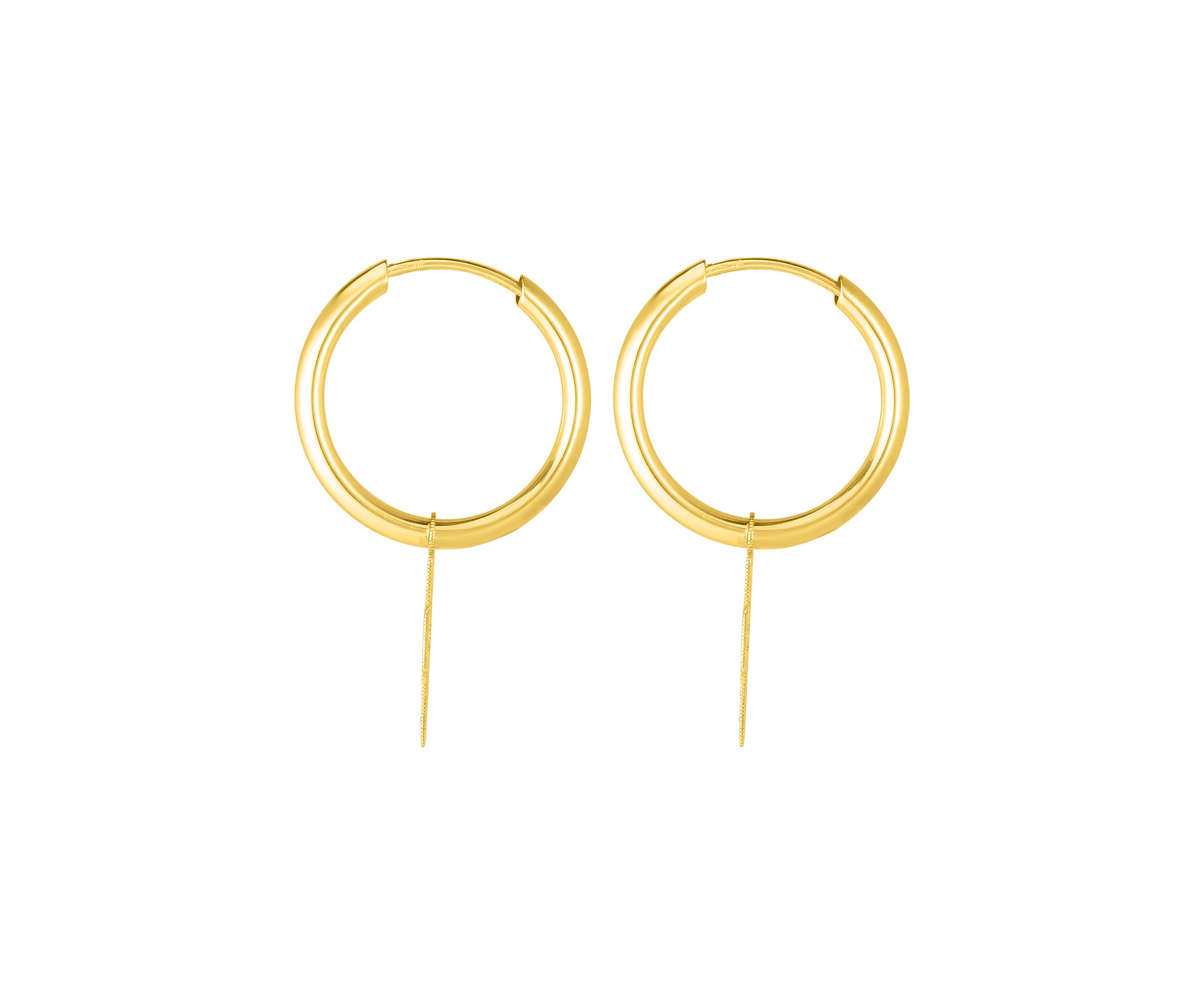 Endless Hoop Cross Earrings   