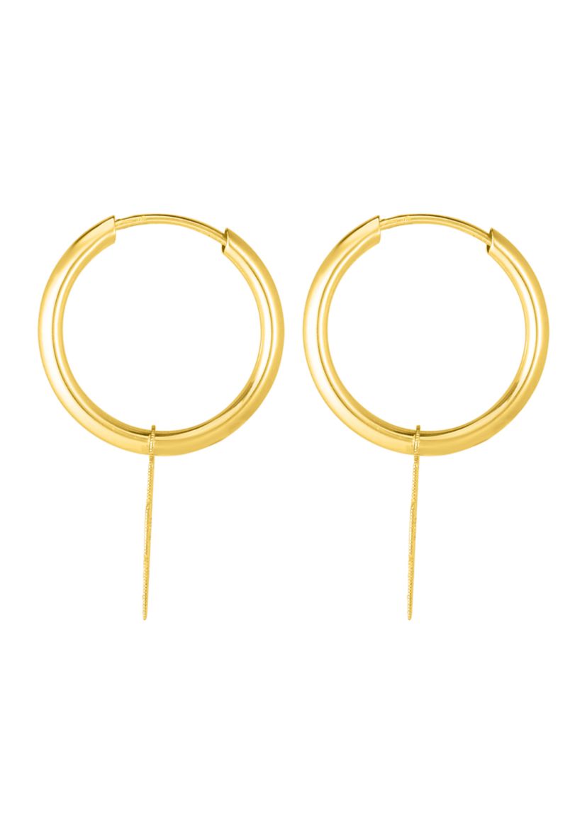 Endless Hoop Cross Earrings   