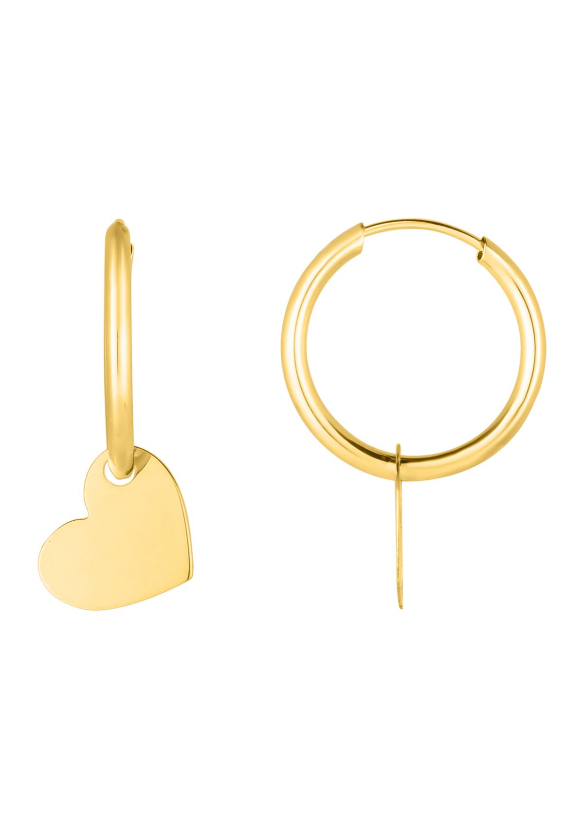 Endless Hoop Heart Earrings   