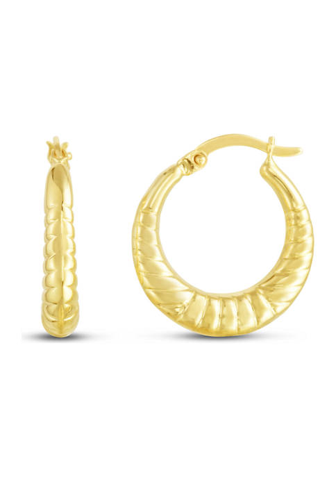 Belk & Co. 14K Yellow Gold Hoop Earrings
