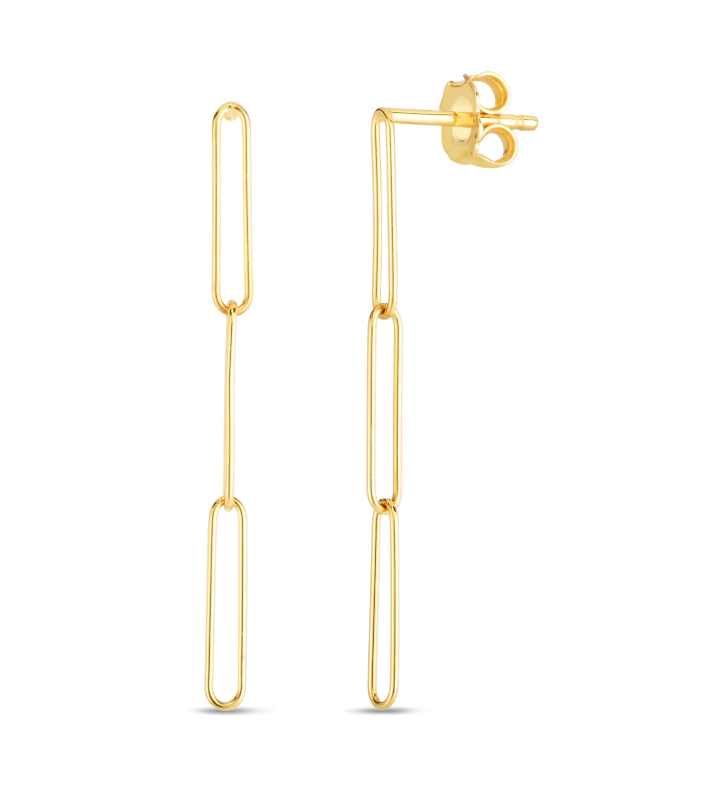 Paperclip Drop Earrings 