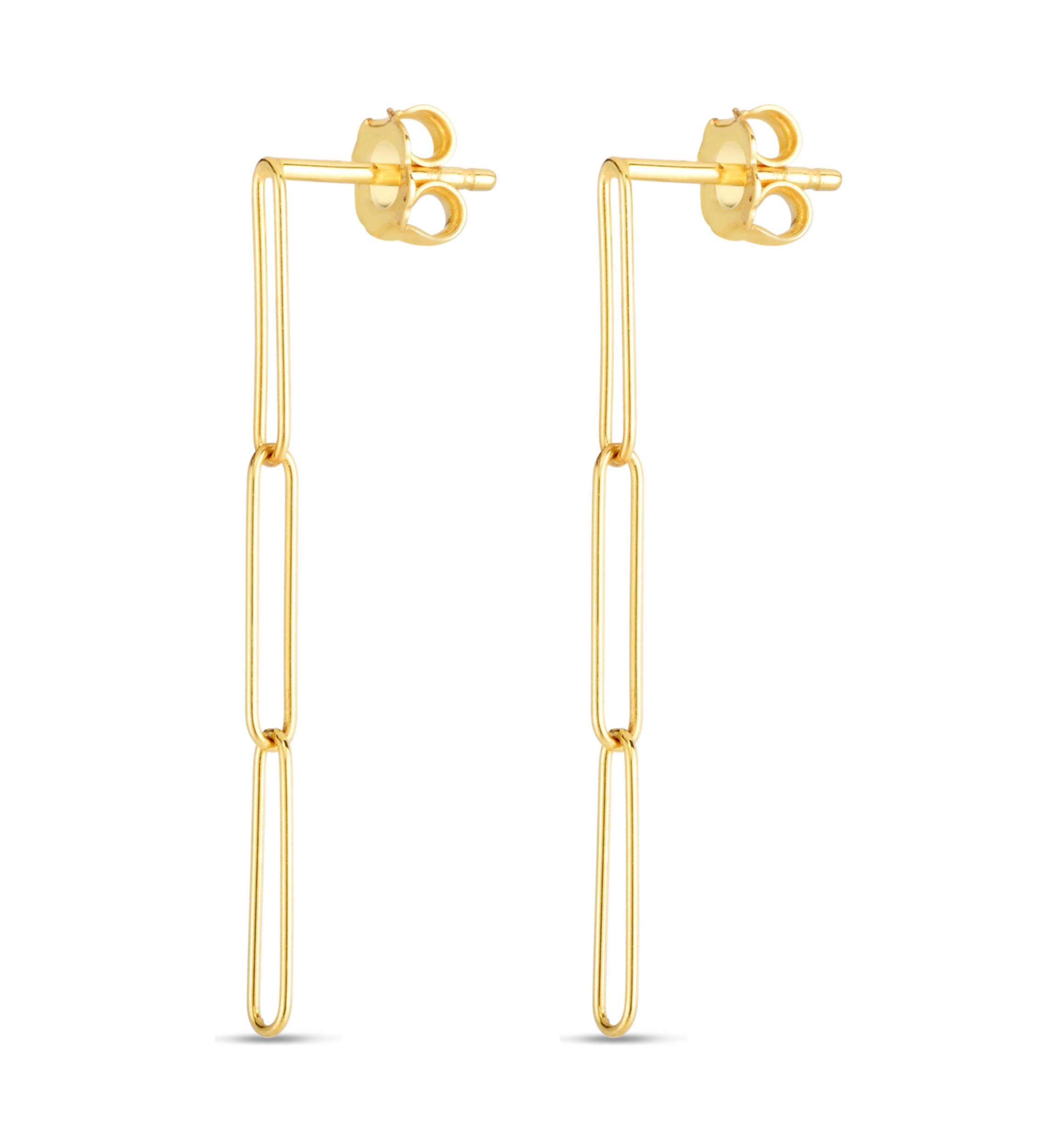 Paperclip Drop Earrings 