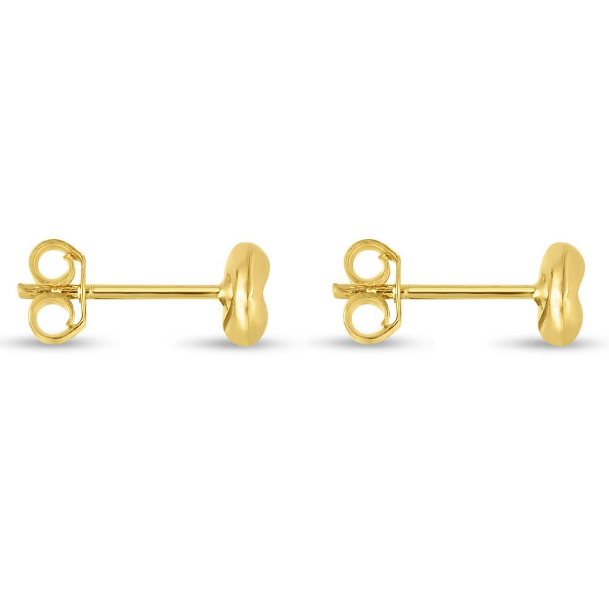14 Karat Yellow Gold Puffed Mariner Post Earring