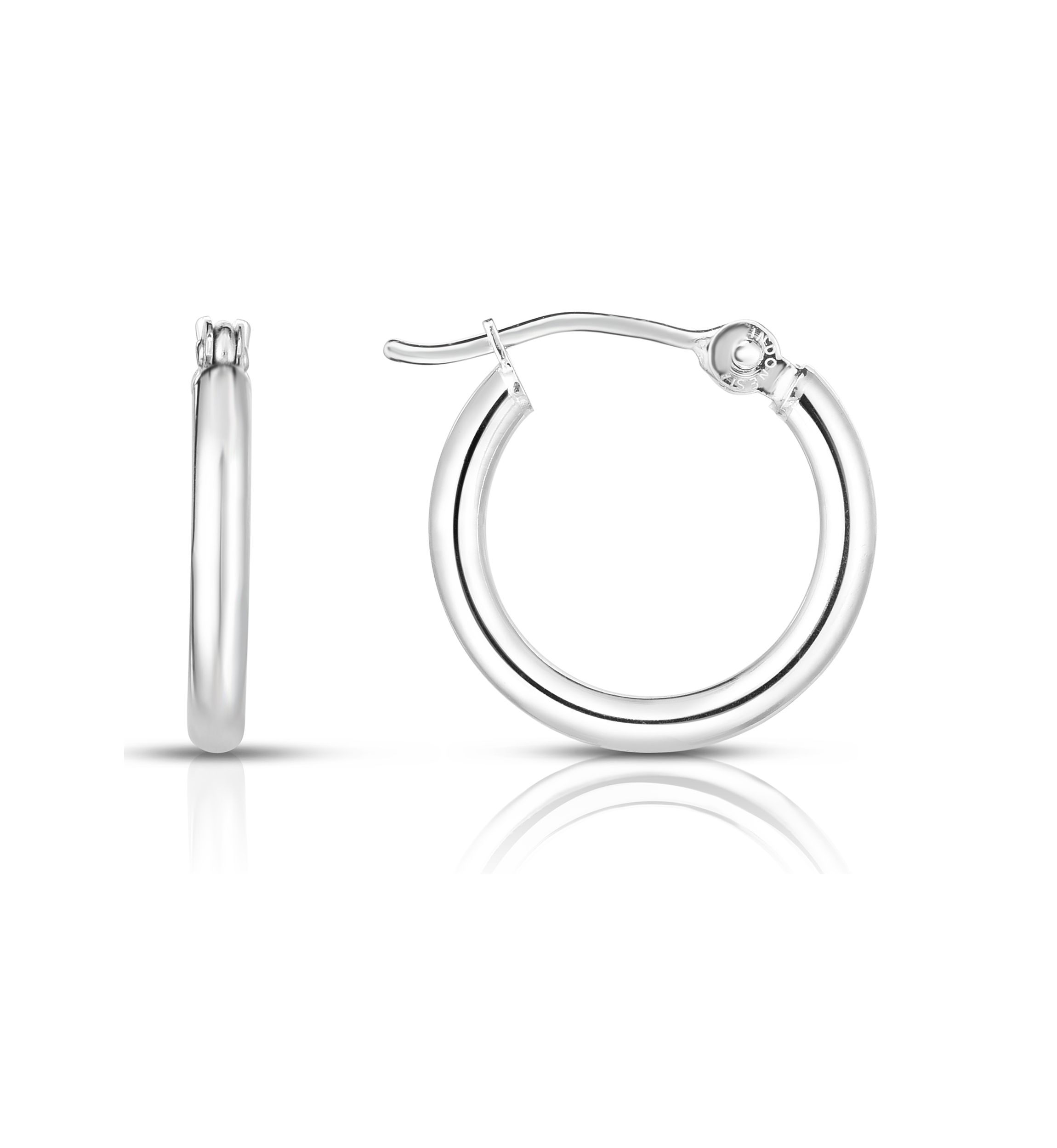 14Kw Tube Hoop Earring