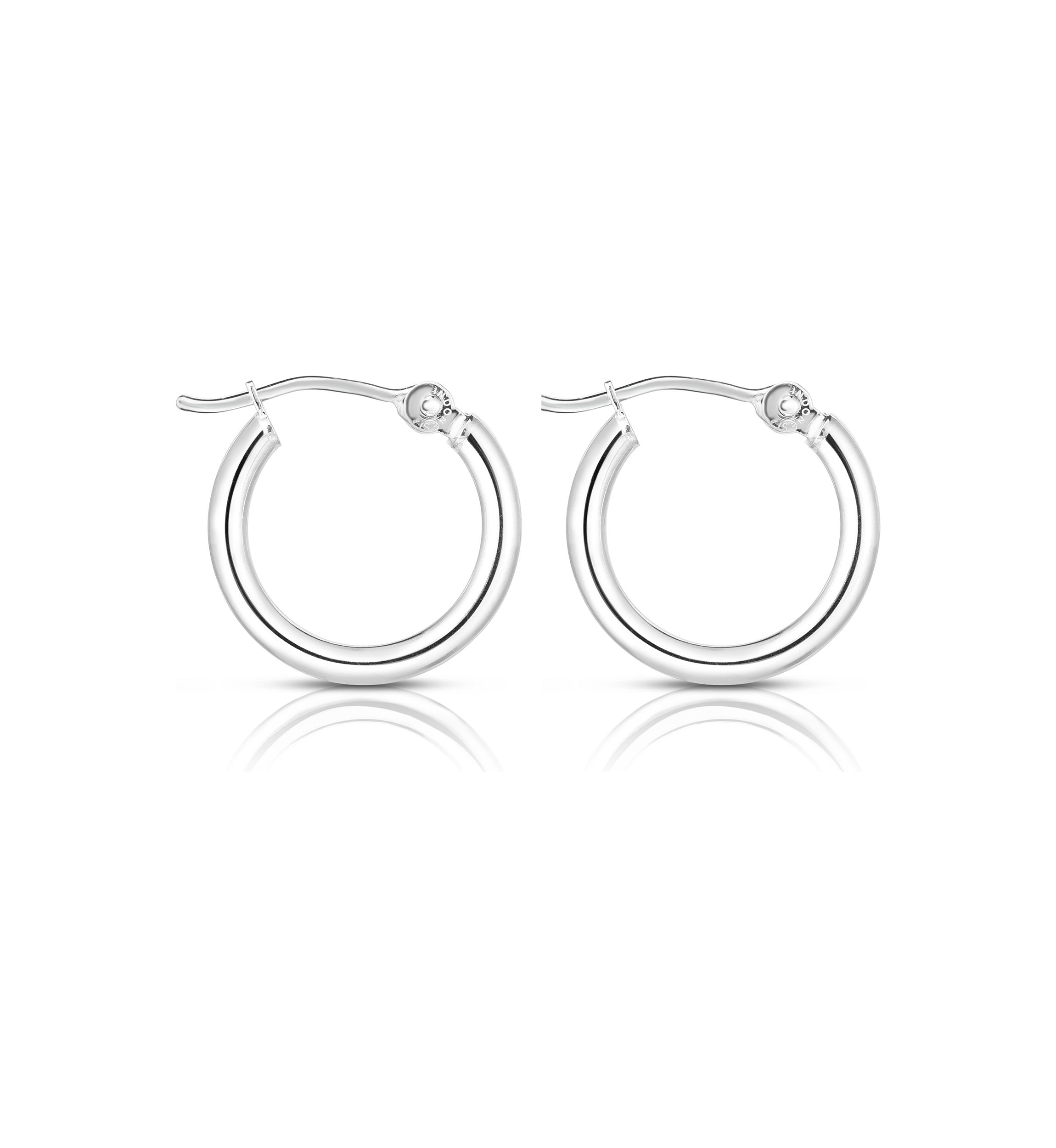 14Kw Tube Hoop Earring