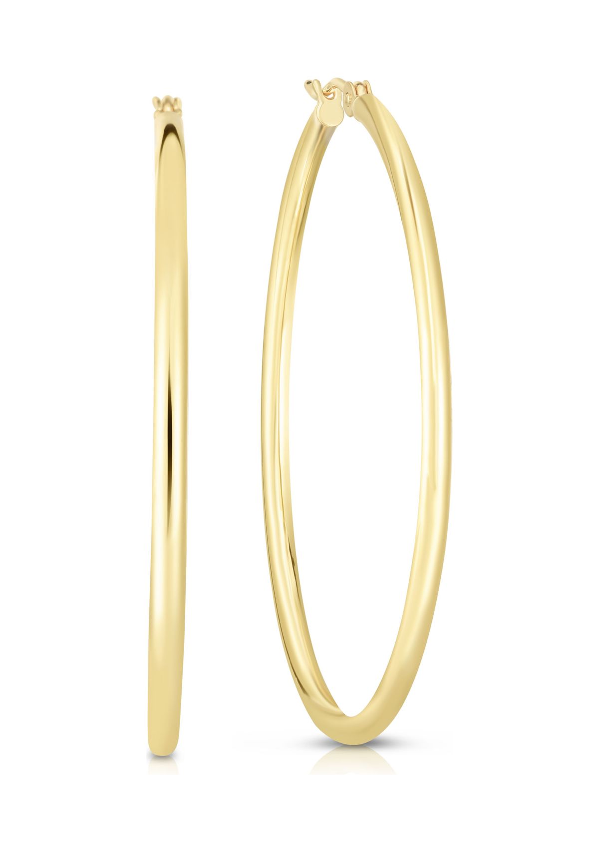 14Ky Stampato Hoop Earring