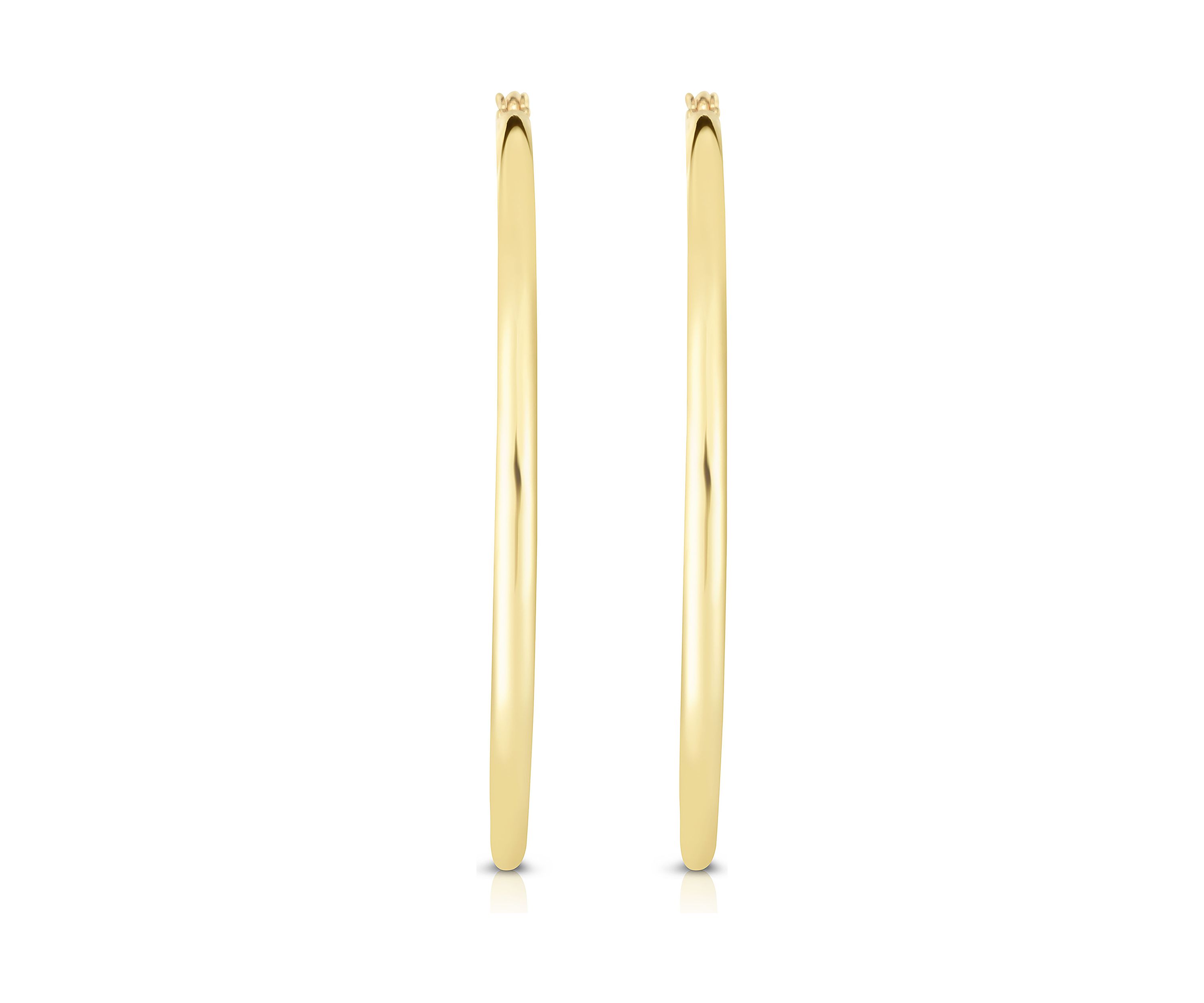 14Ky Stampato Hoop Earring