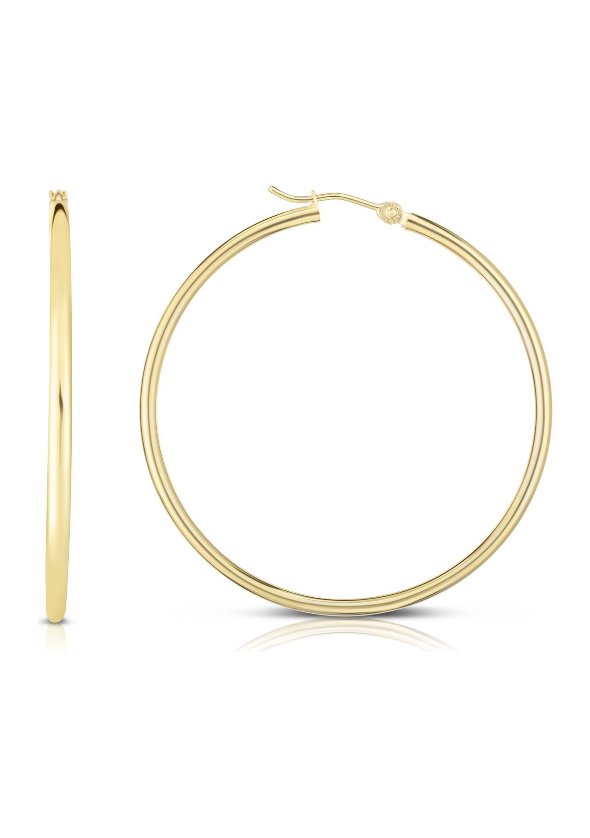 14Ky Stampato Hoop Earring