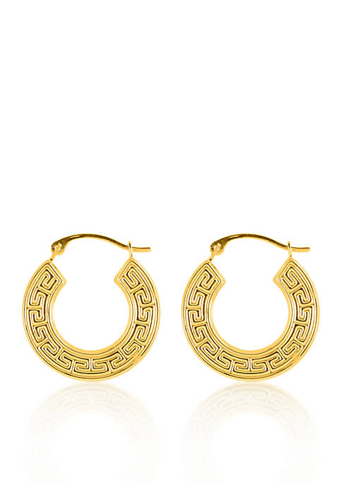 Angelica 14k Yellow Gold Hoop Earrings