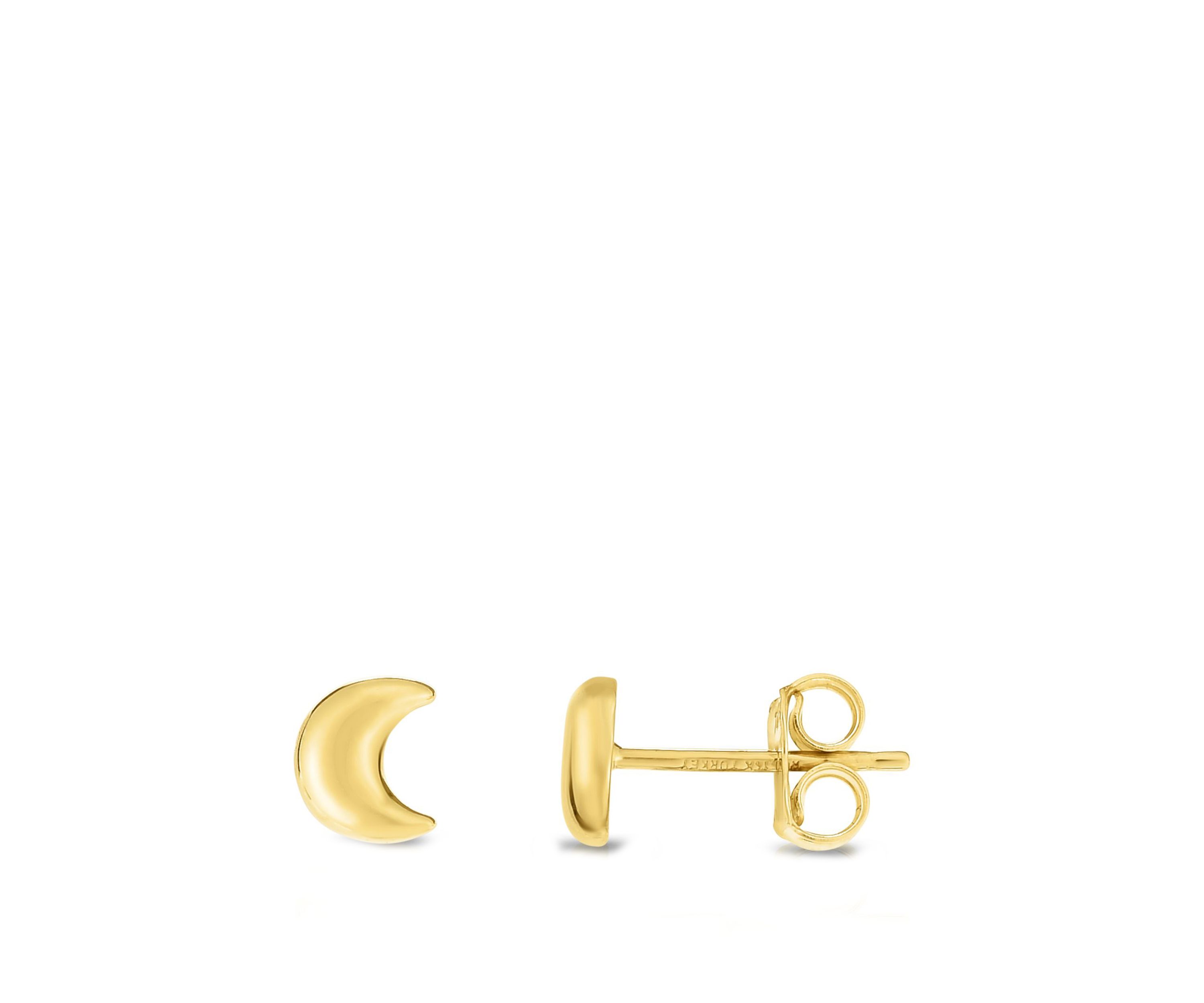 Moon Post Earrings