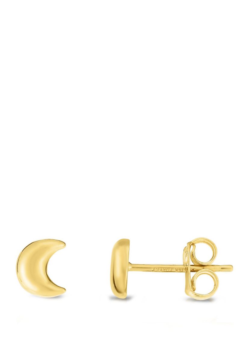 Moon Post Earrings