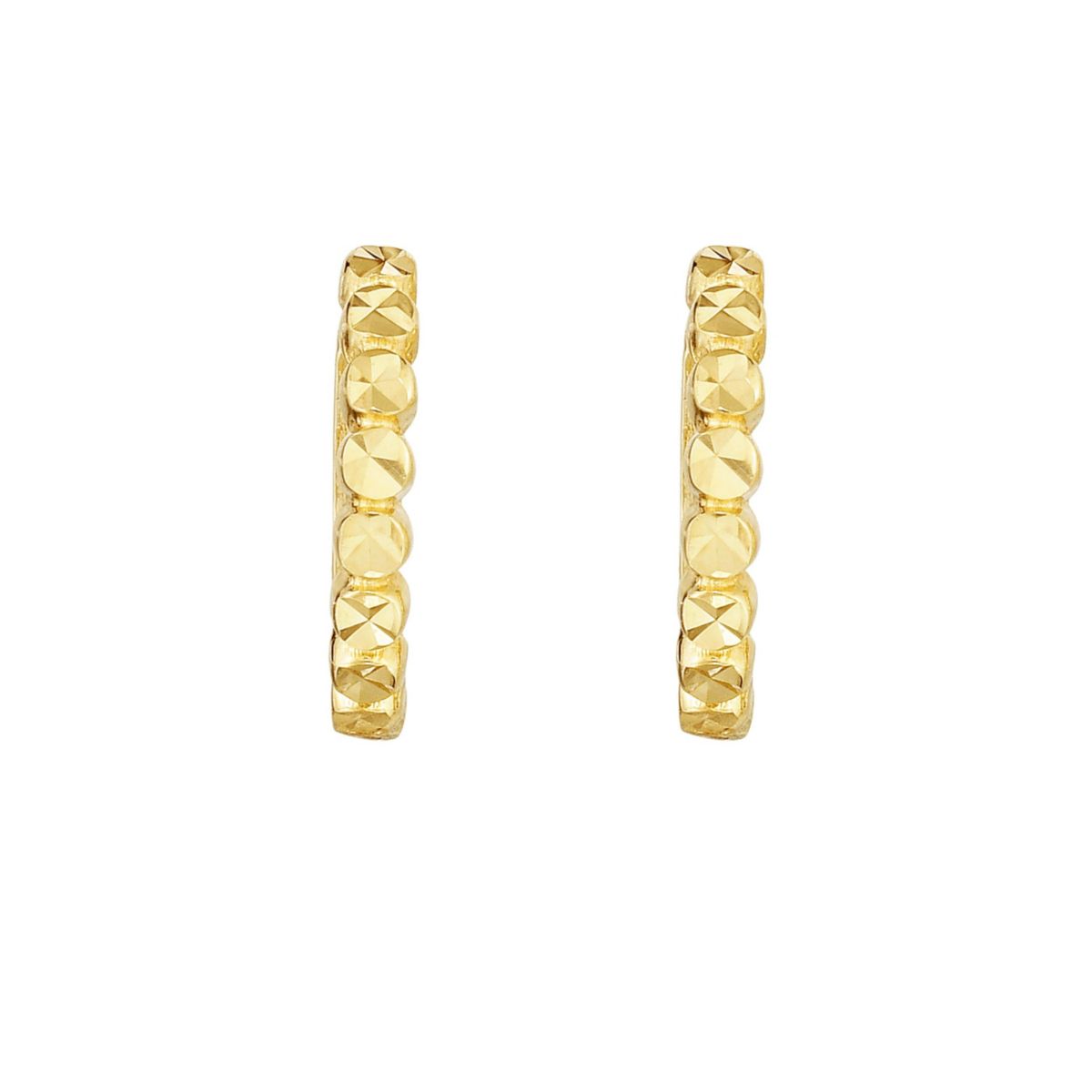 14K Yellow Gold  Dc Huggie Earring