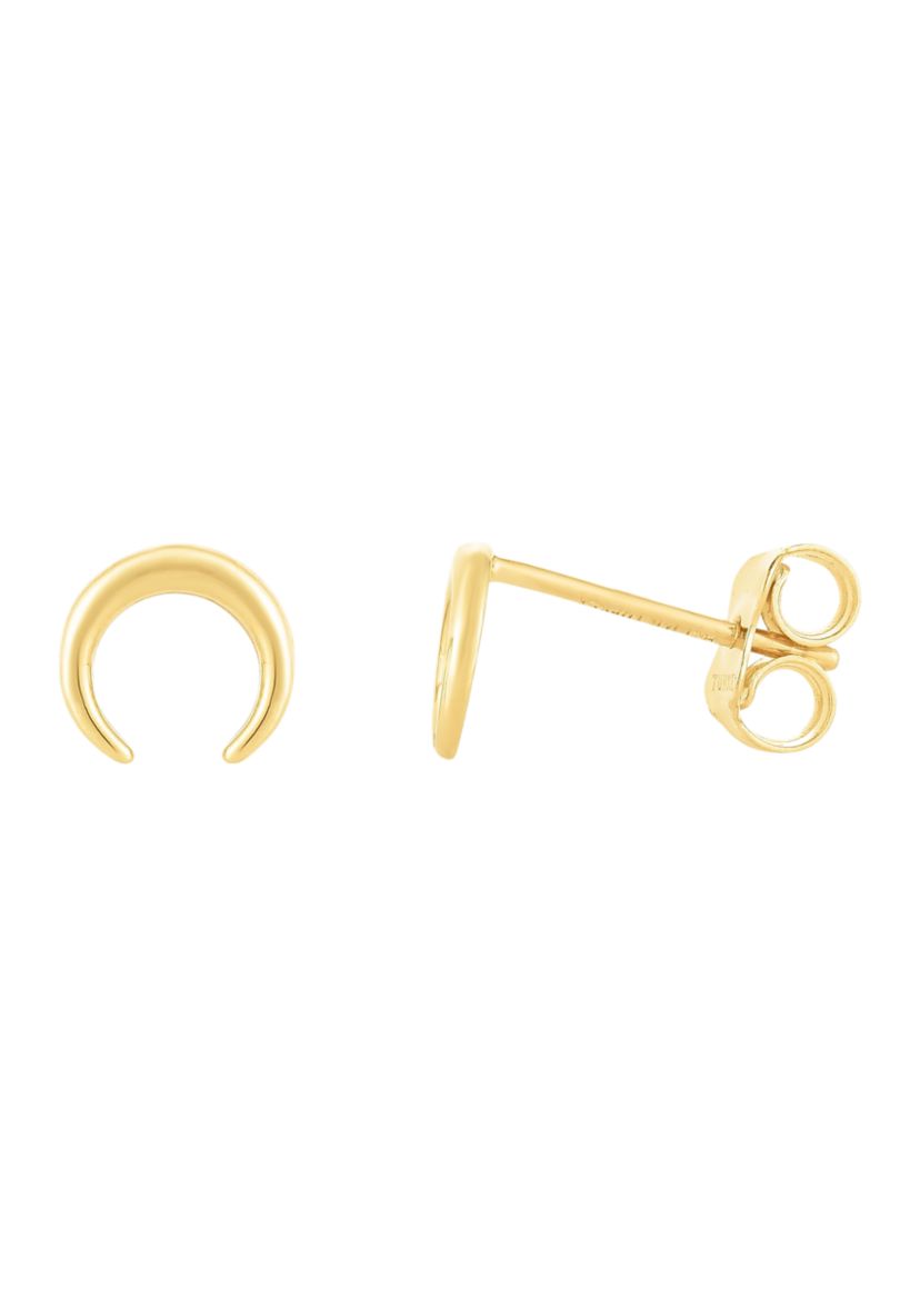 14Ky Moon Earring