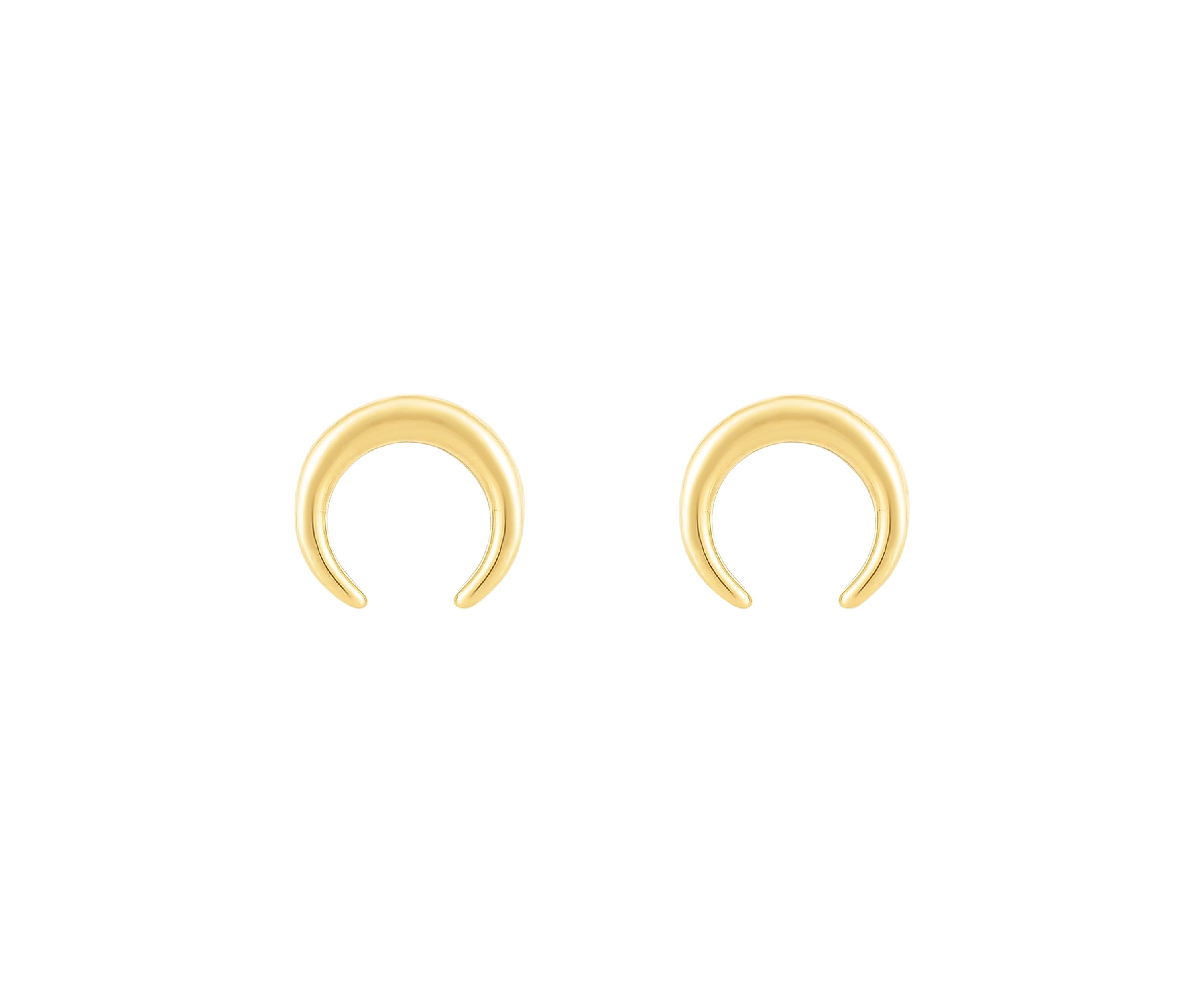 14Ky Moon Earring