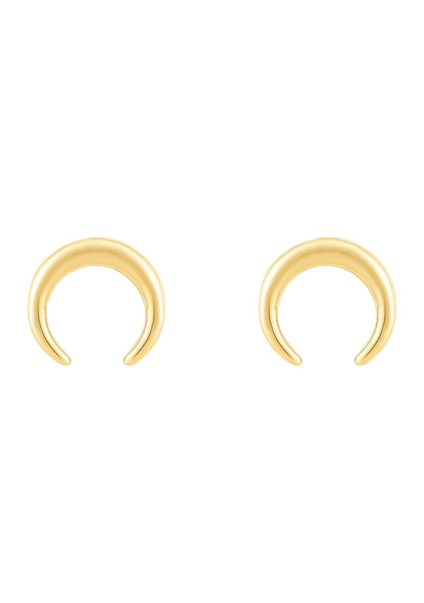 14Ky Moon Earring