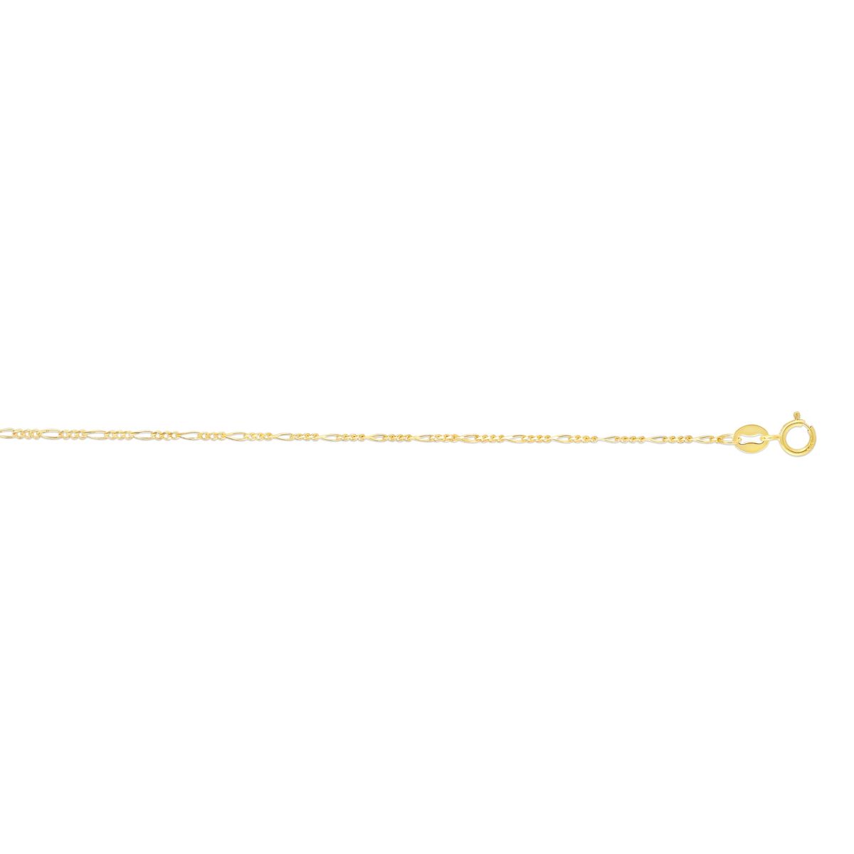14K Yellow Gold Figaro Anklet