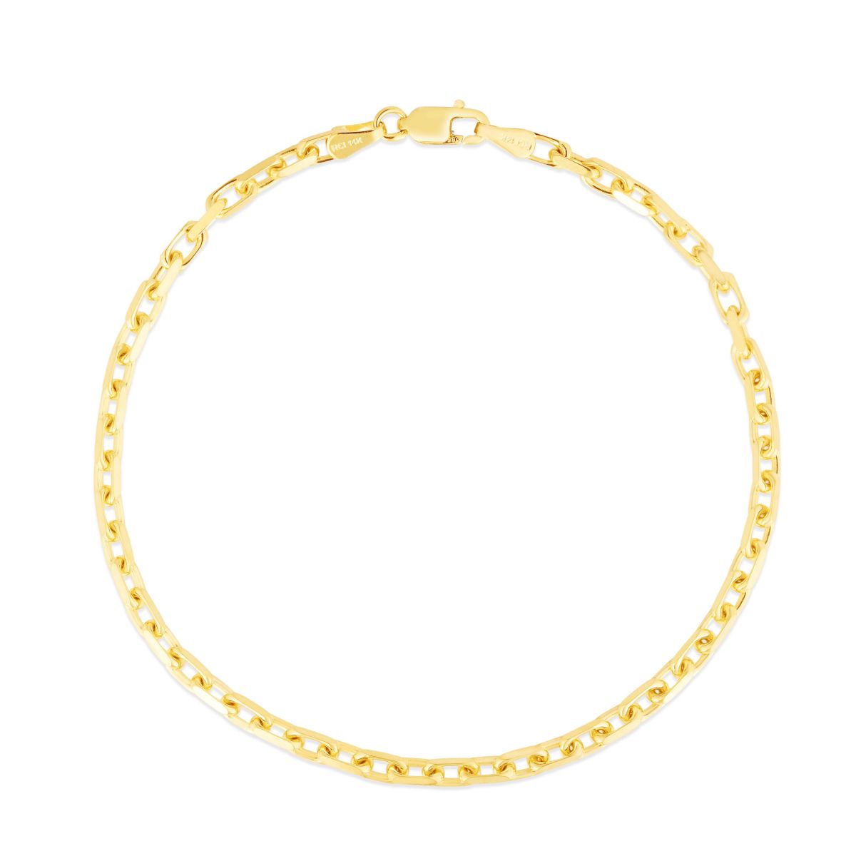 14K Yellow Gold  French Cable Bracelet