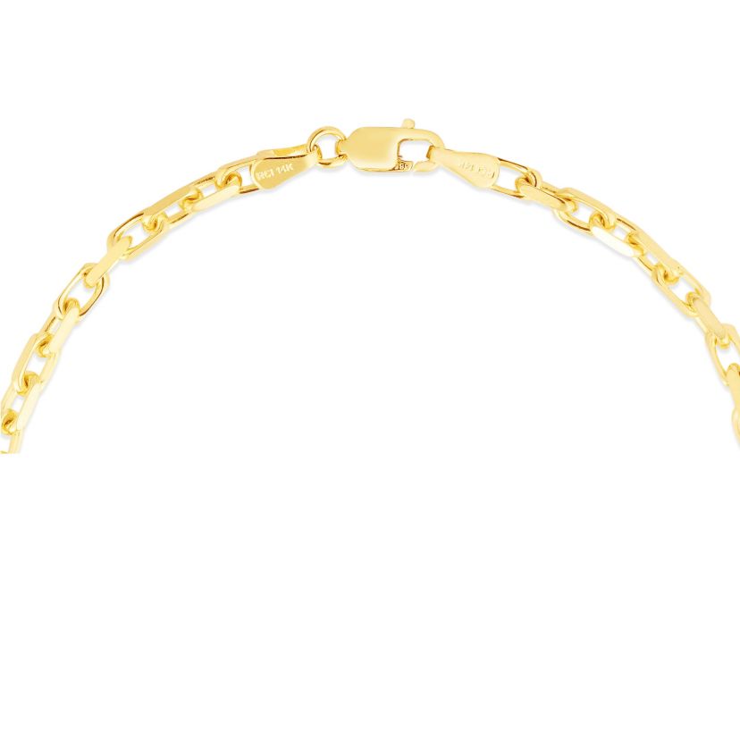 14K Yellow Gold  French Cable Bracelet
