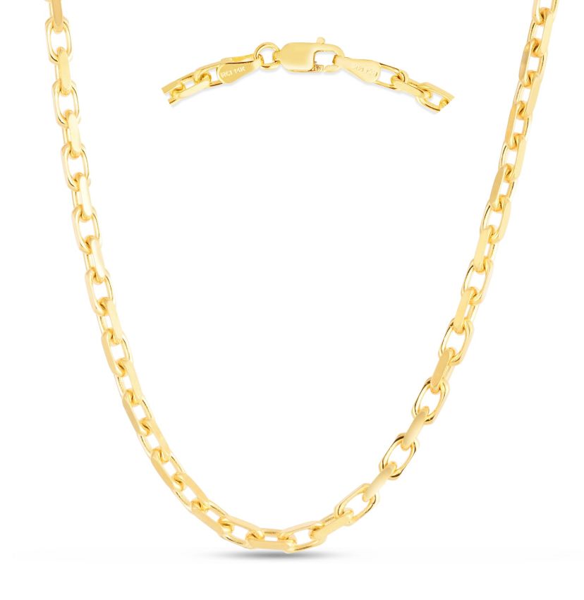 14K Yellow Gold  French Cable Chain