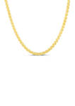 Mens 24 Inch 14k Gold Round Diamond Cut Wheat Necklace