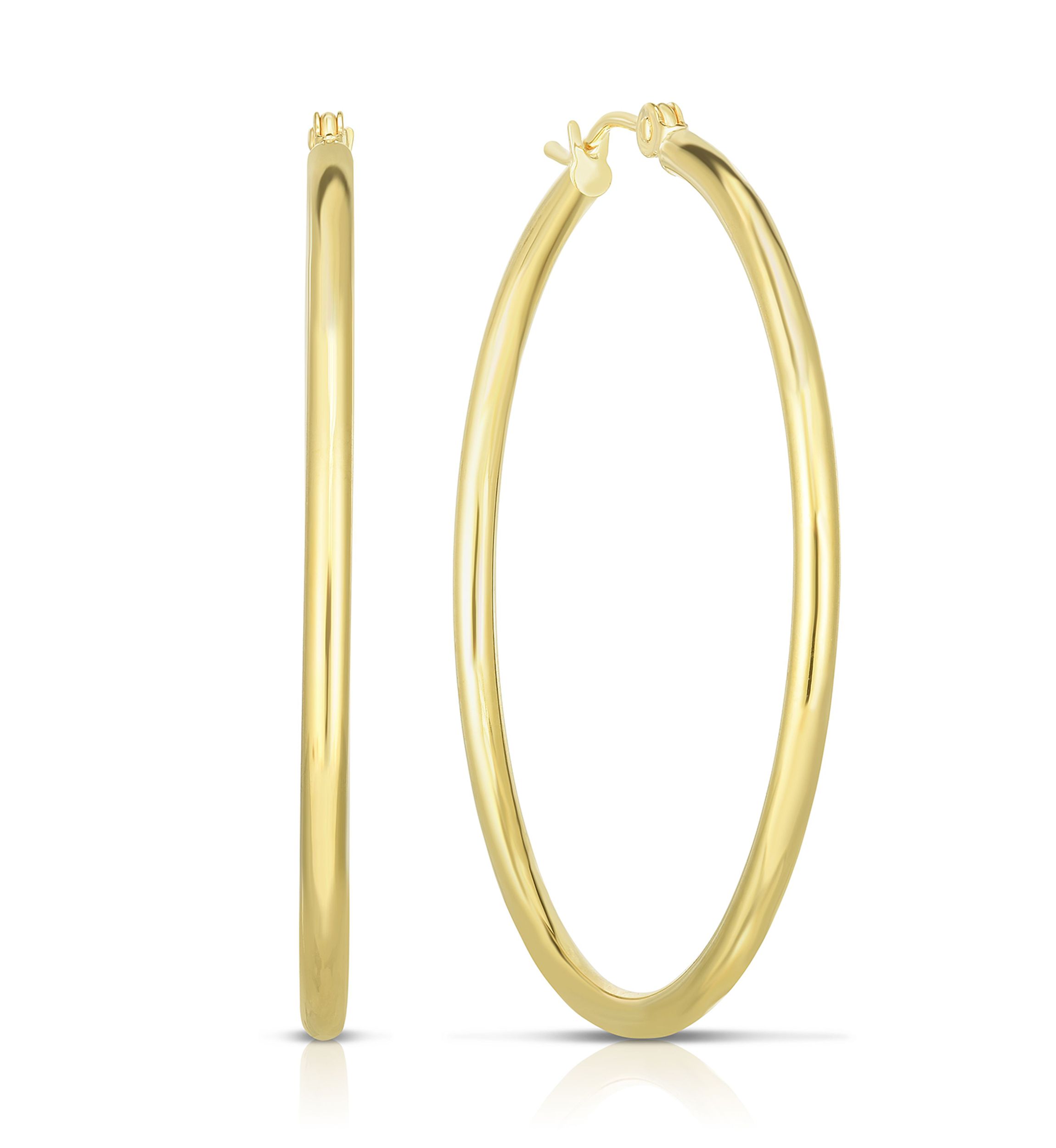 14Ky Round Tube Earring