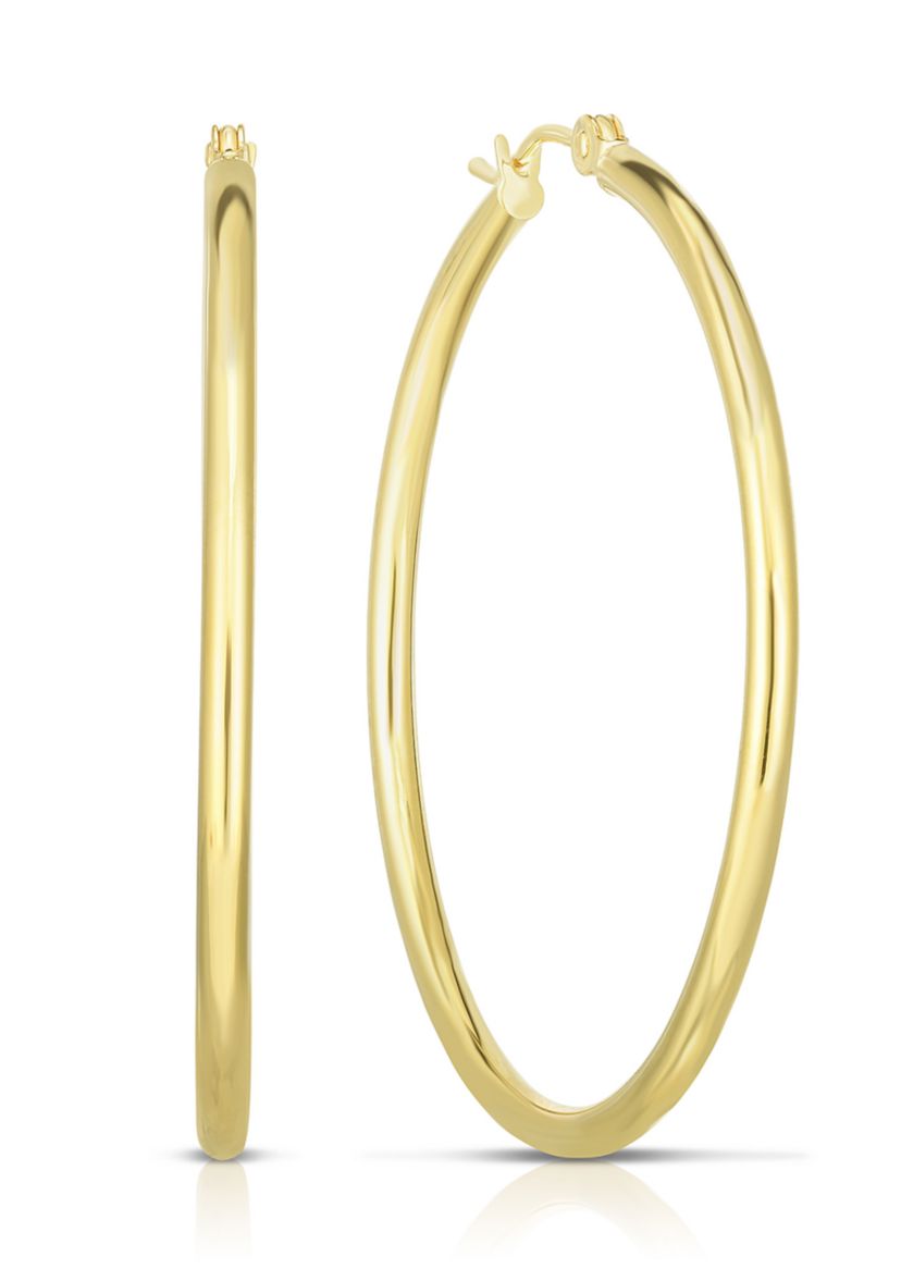14Ky Round Tube Earring