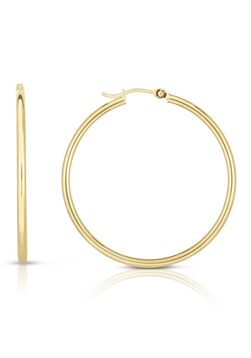 14Ky Round Tube Earring