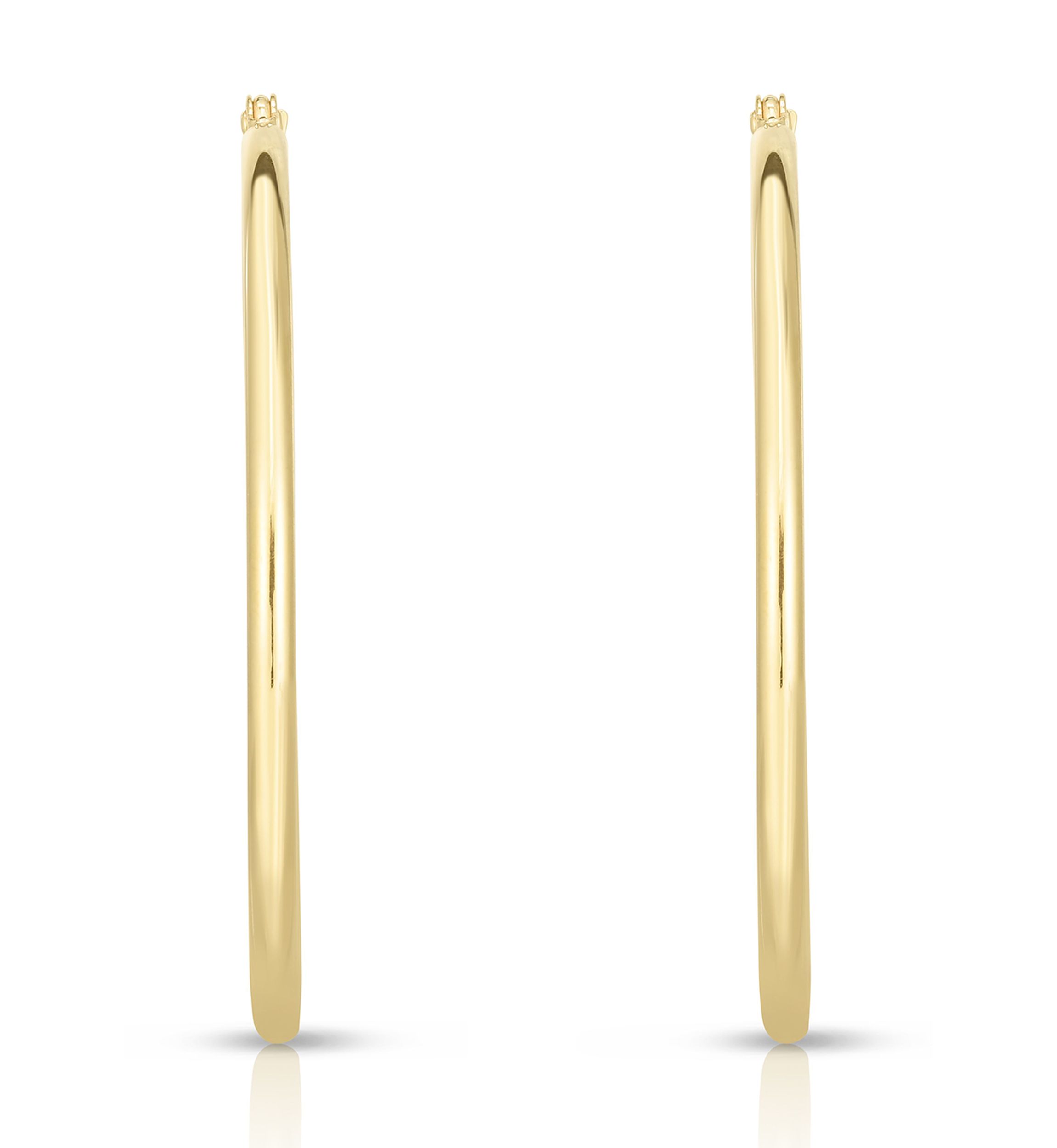 14Ky Round Tube Earring