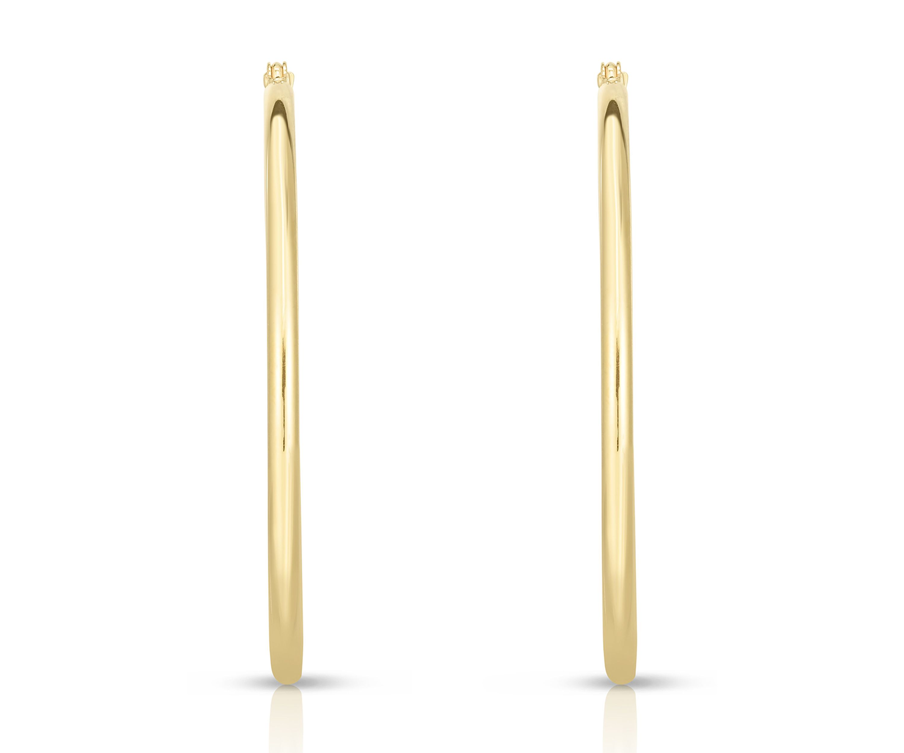 14Ky Round Tube Earring