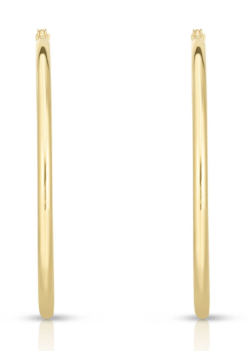 14Ky Round Tube Earring