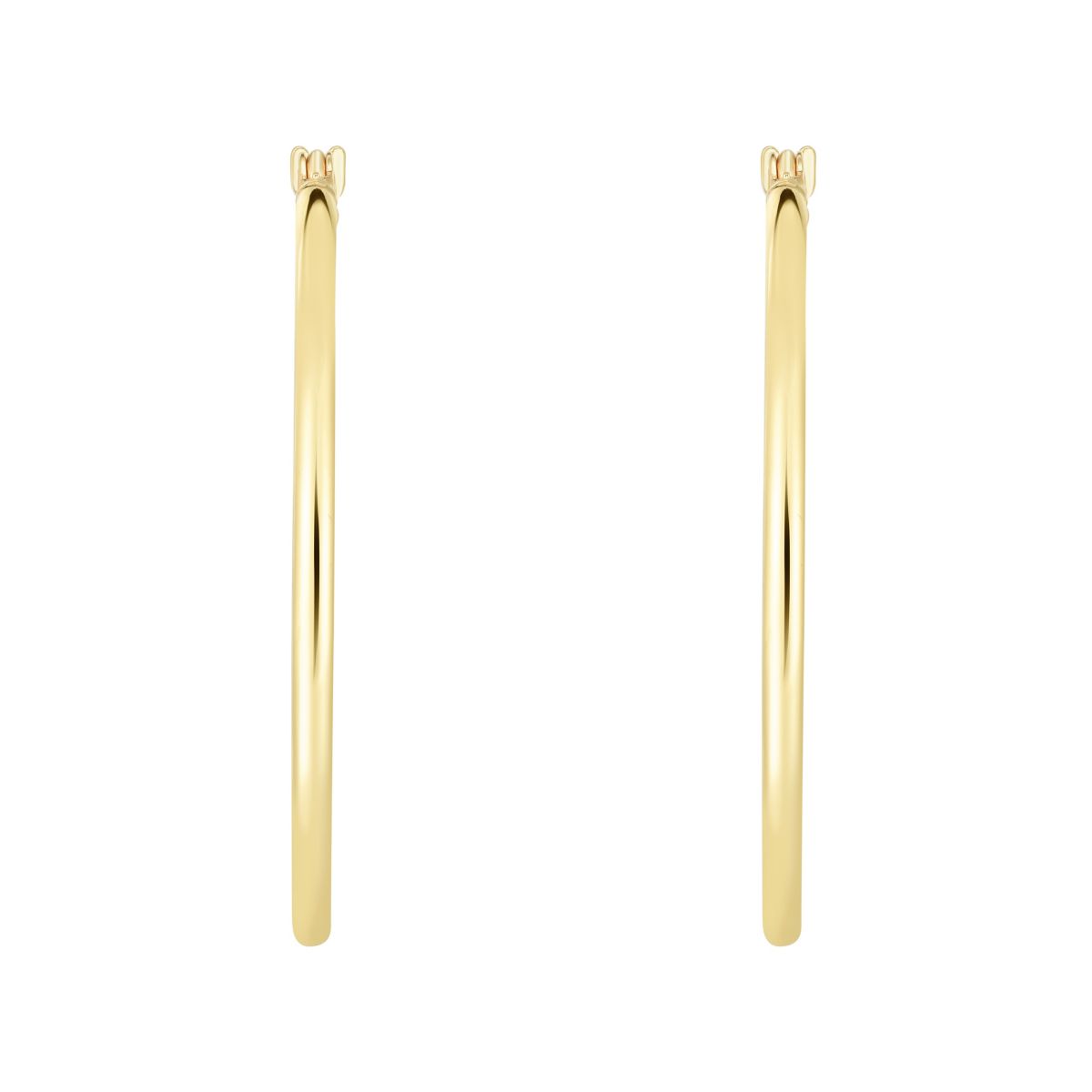 14K Yellow Gold  Round  Hoop