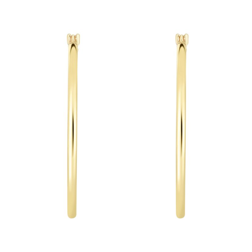 14K Yellow Gold  Round  Hoop