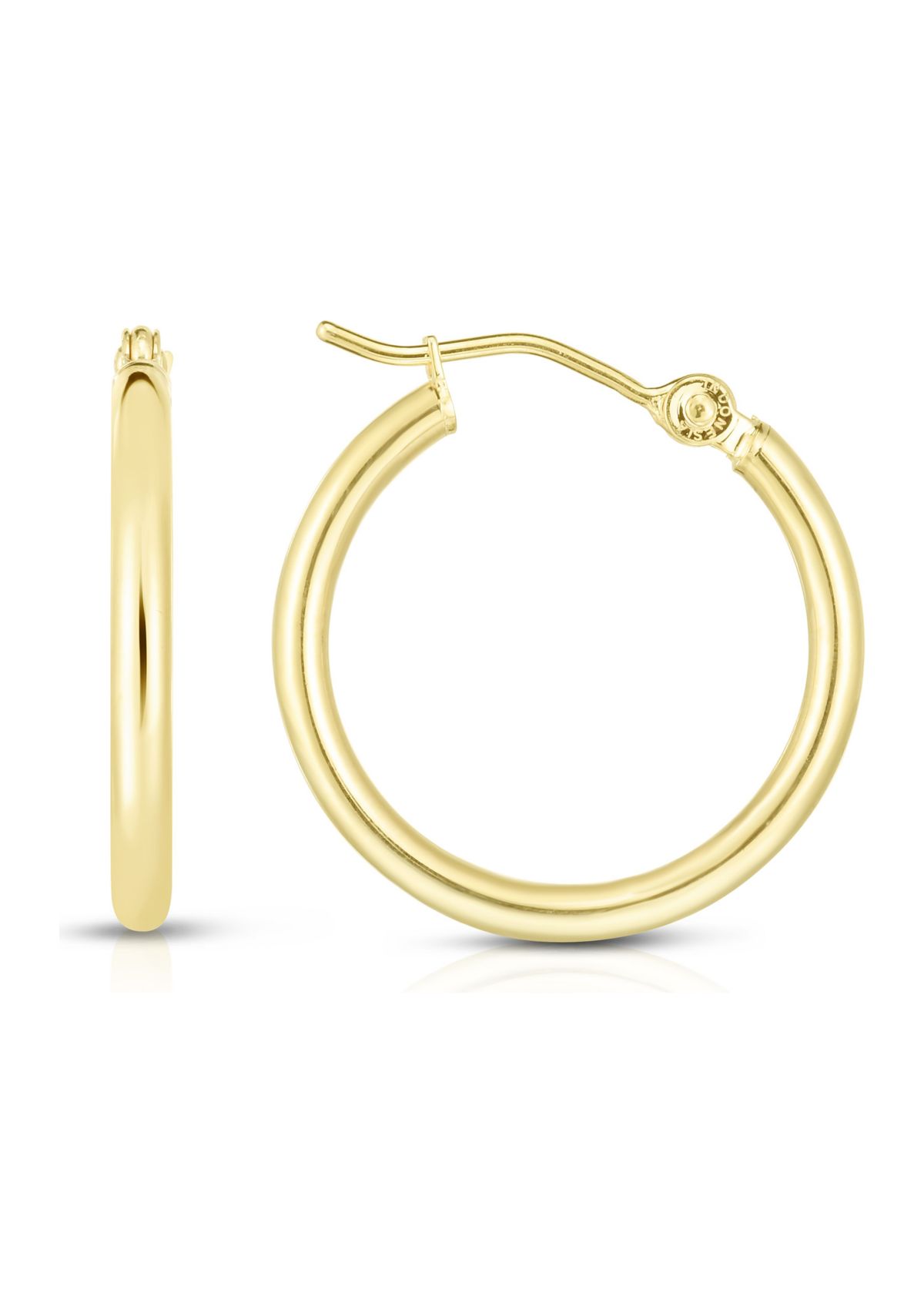 14Ky Round Tube Earring