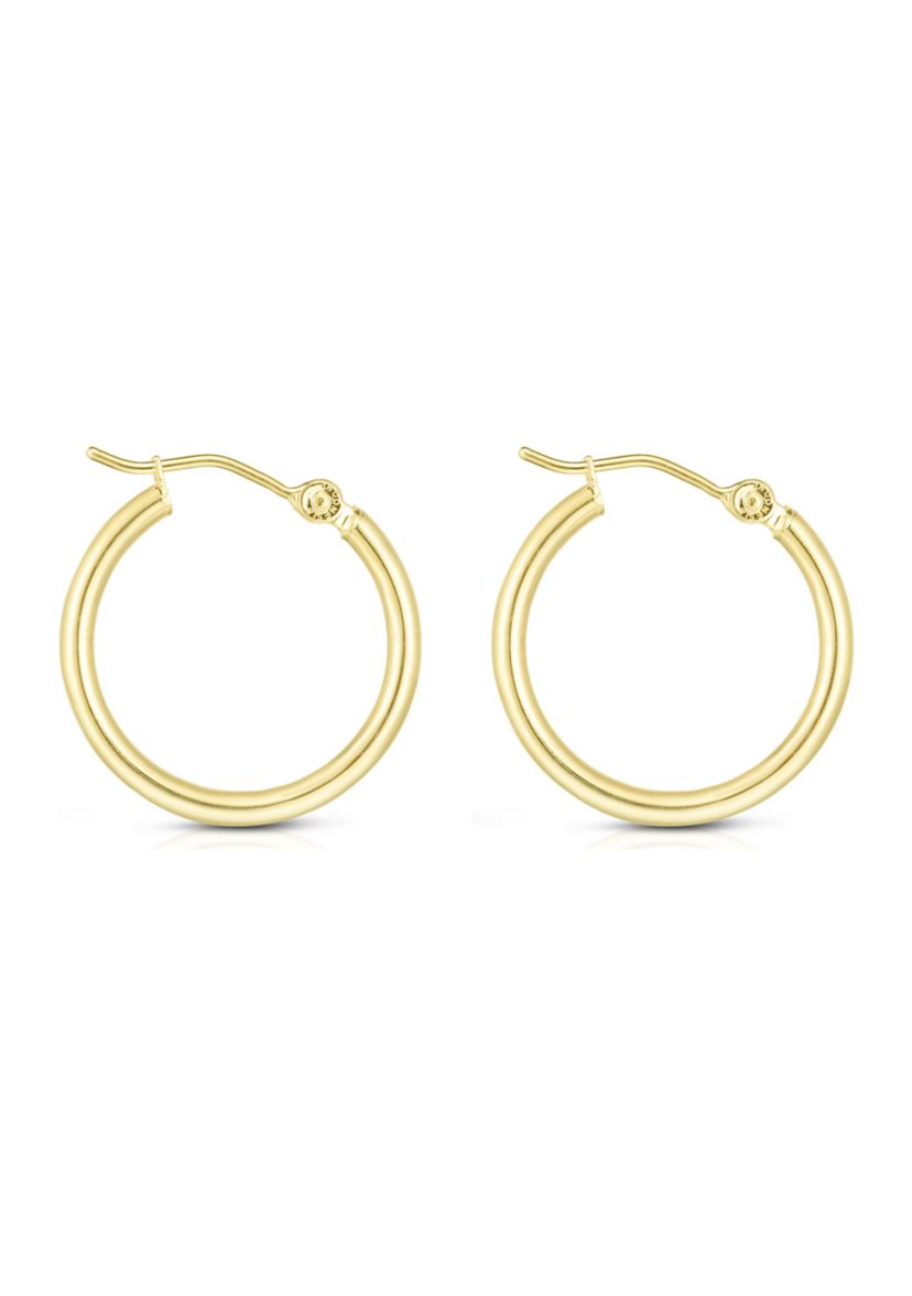 14Ky Round Tube Earring