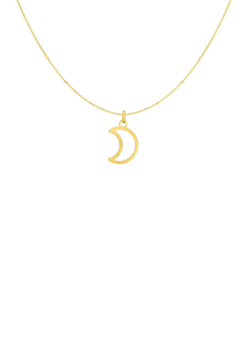 Half Moon Pendant in 14k Yellow Gold
