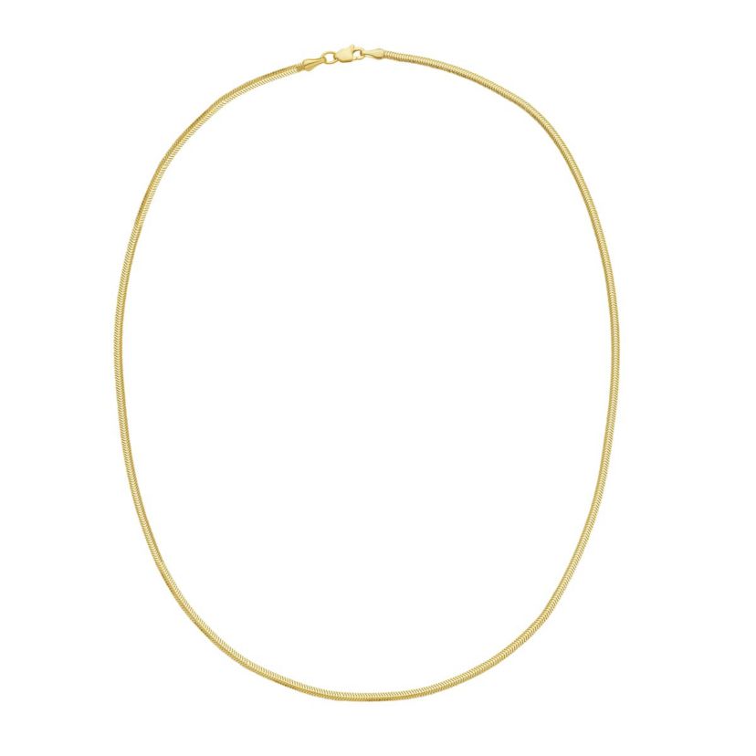 14K 18 Oval Snake Chain with lobster clasp