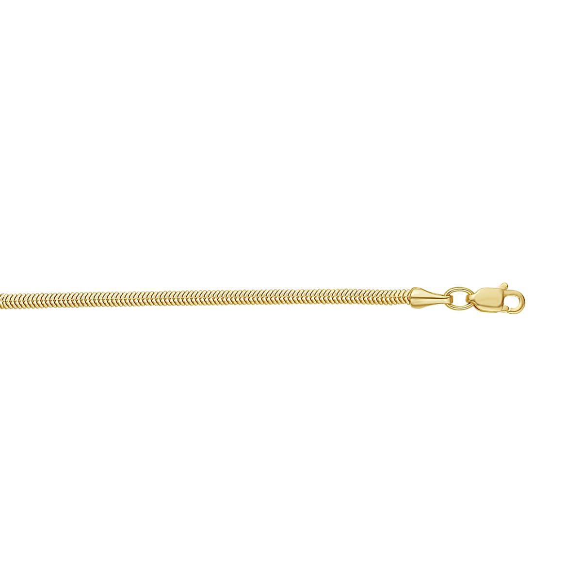 14K 18 Oval Snake Chain with lobster clasp
