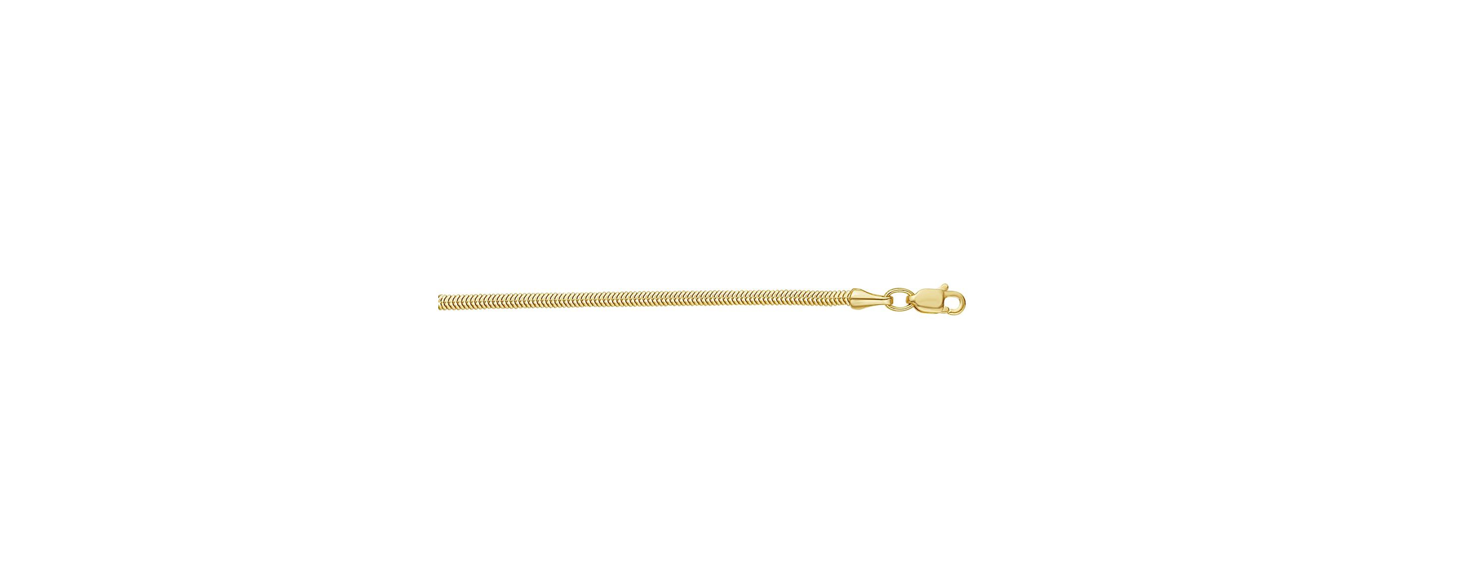 14K 18 Oval Snake Chain with lobster clasp