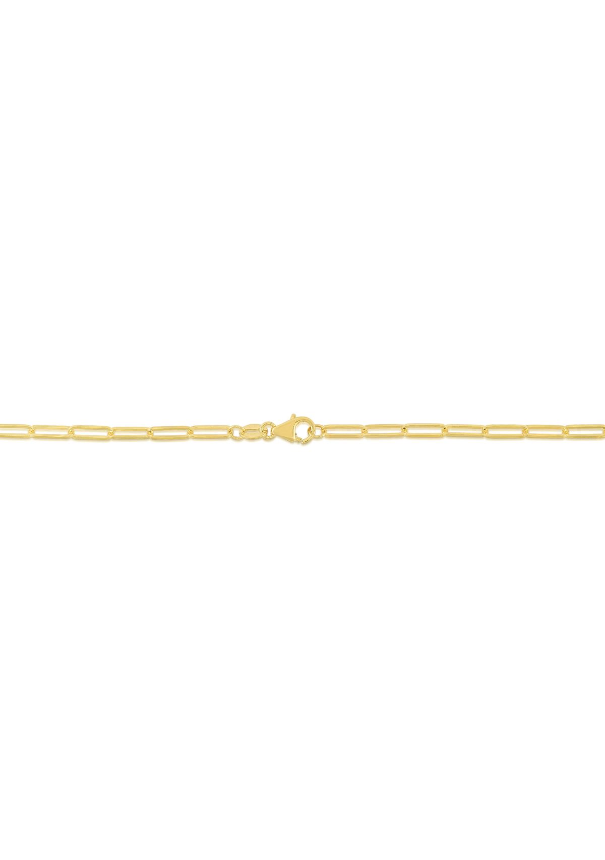 14Ky Paperclip Anklet