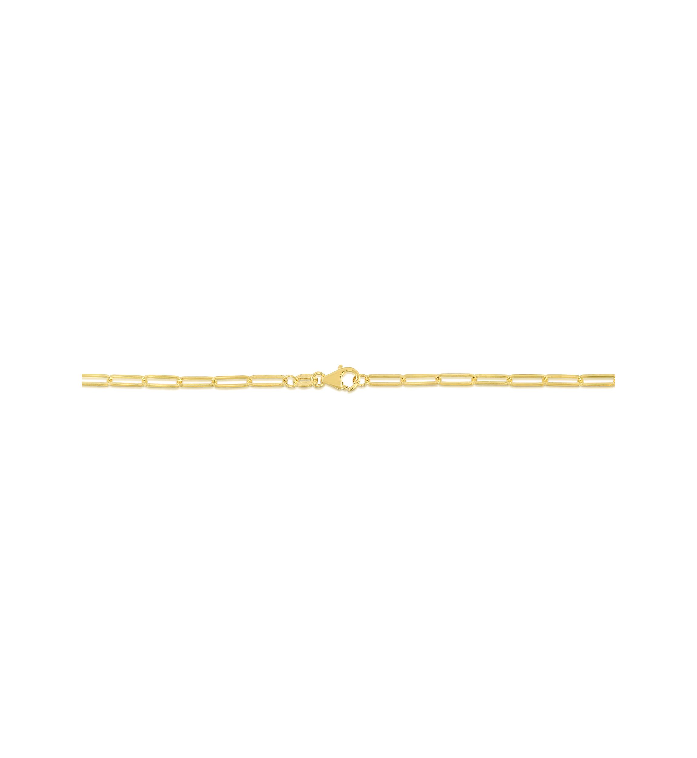 14Ky Paperclip Anklet