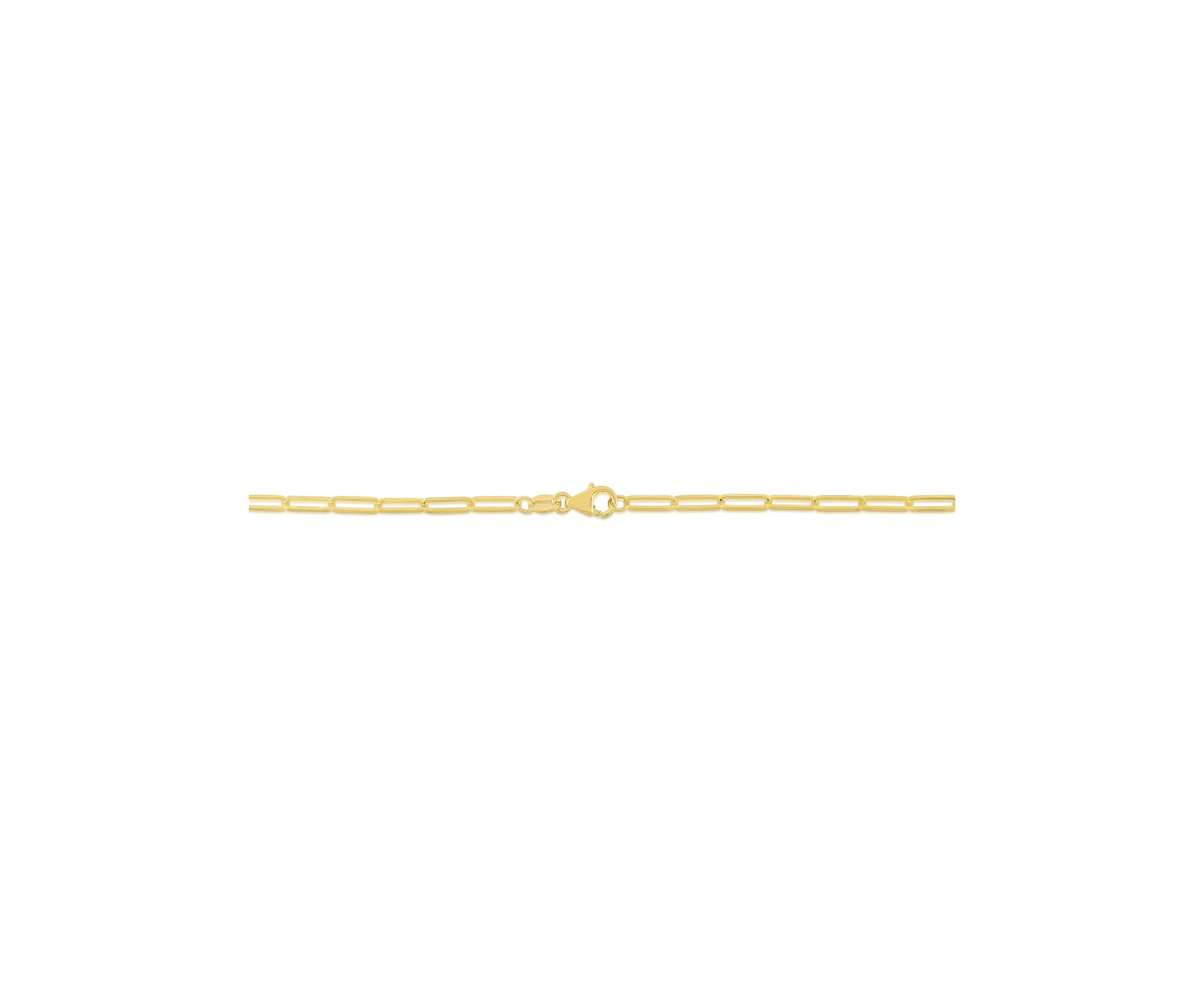 14Ky Paperclip Anklet