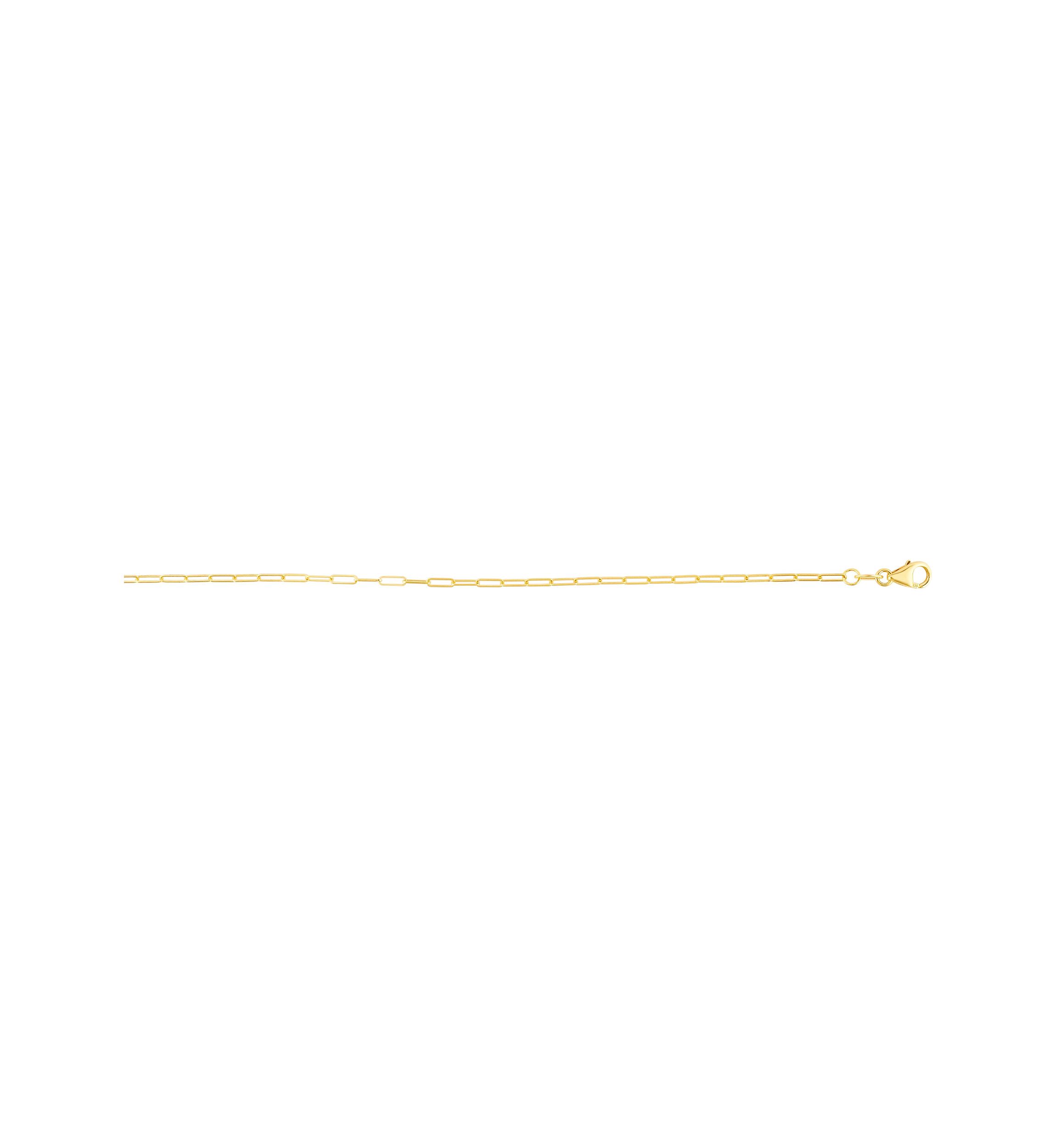 14Ky Paperclip Anklet