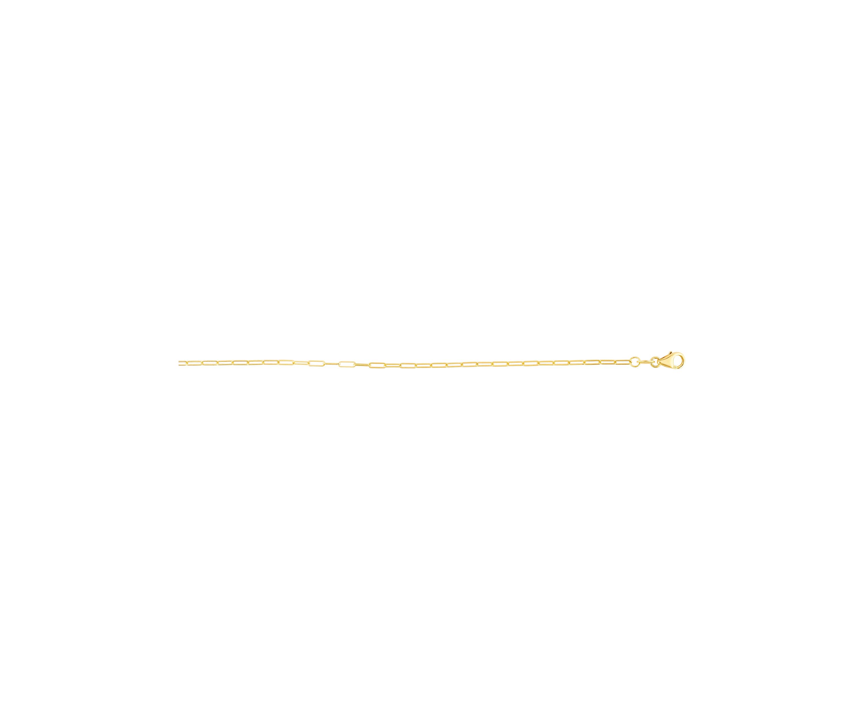 14Ky Paperclip Anklet