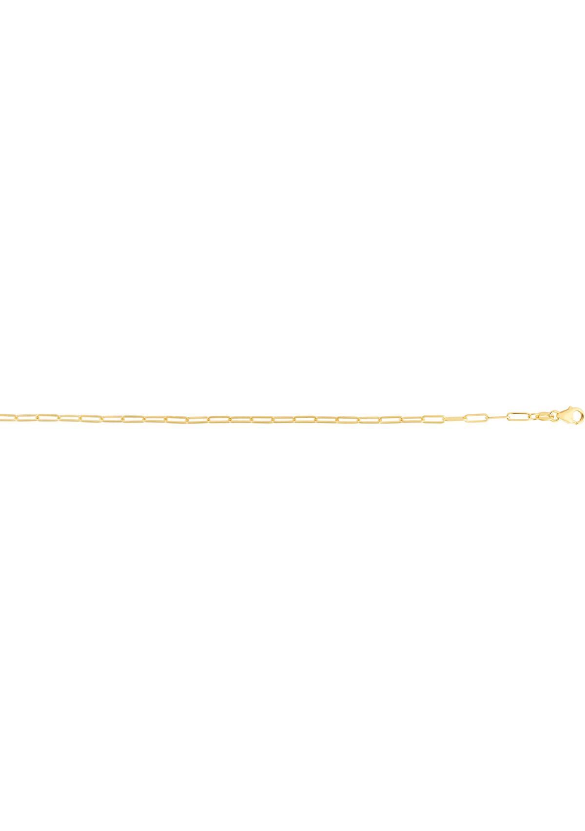 14 Karat Yellow Gold Paperclip Bracelet